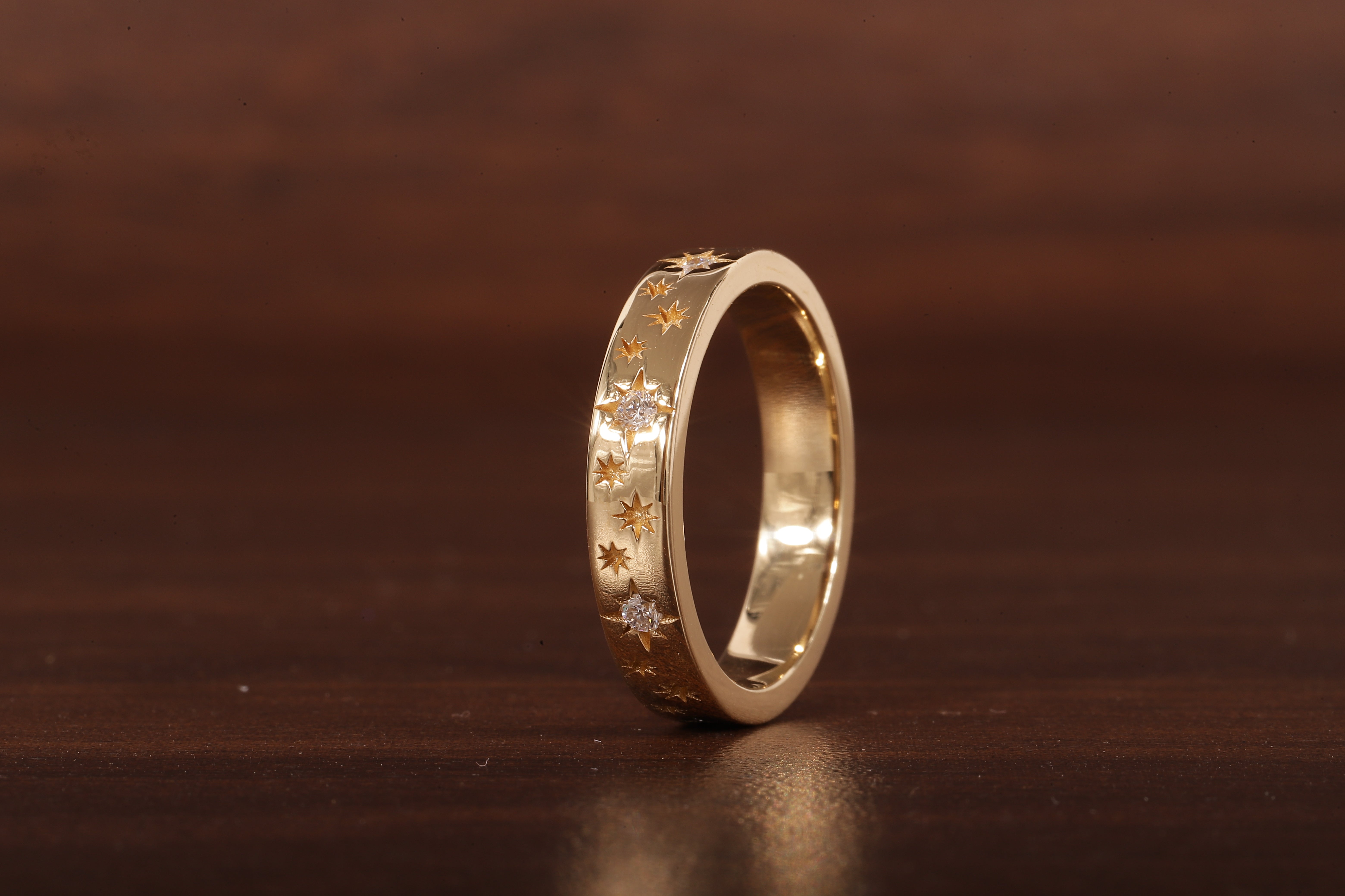 4 MM Wide Women’s Vintage Style Wedding Band, Floral Wedding Band
