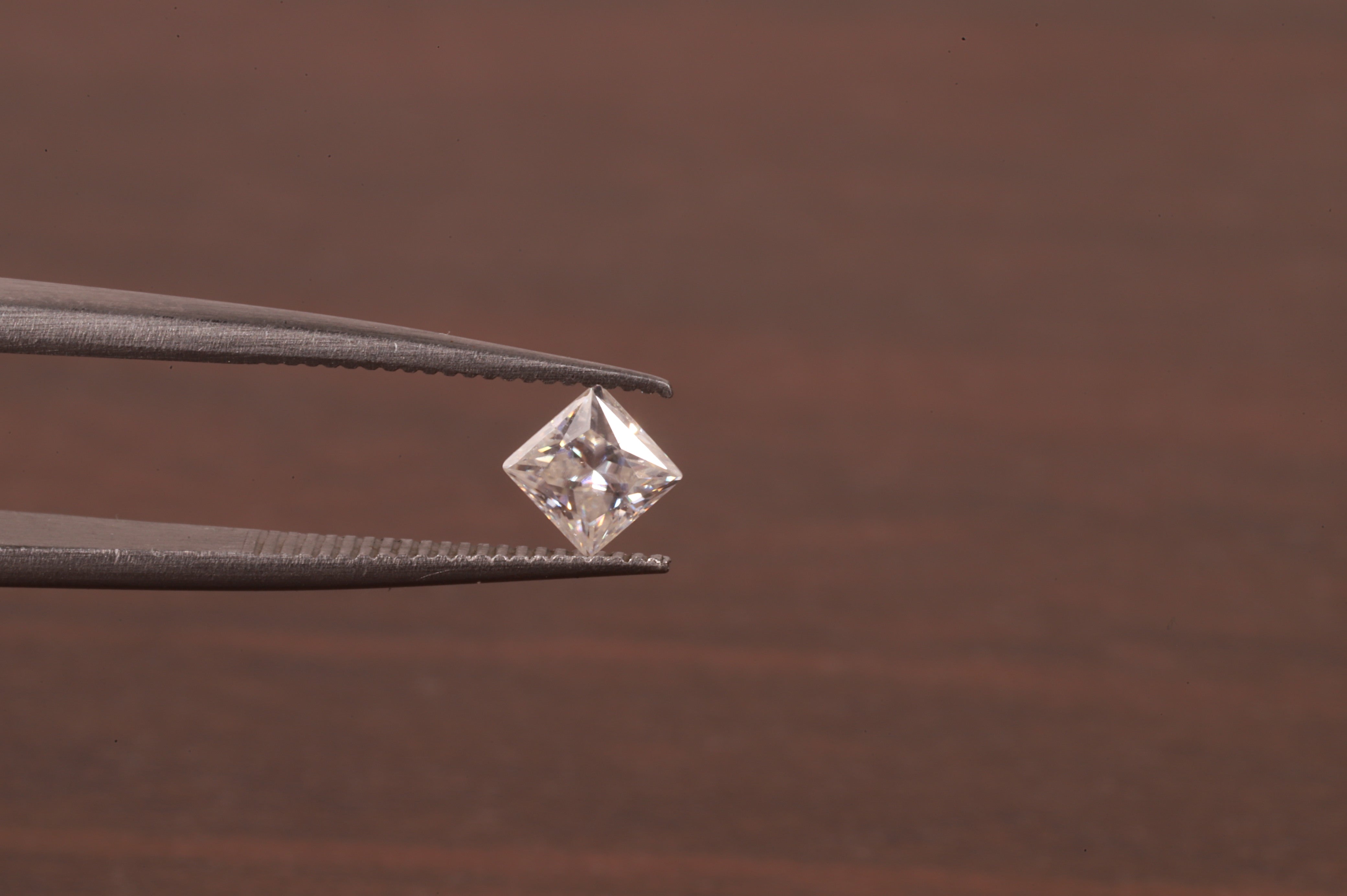 4x4 MM Colorless D White Color Princess Diamond Square Cut Loose