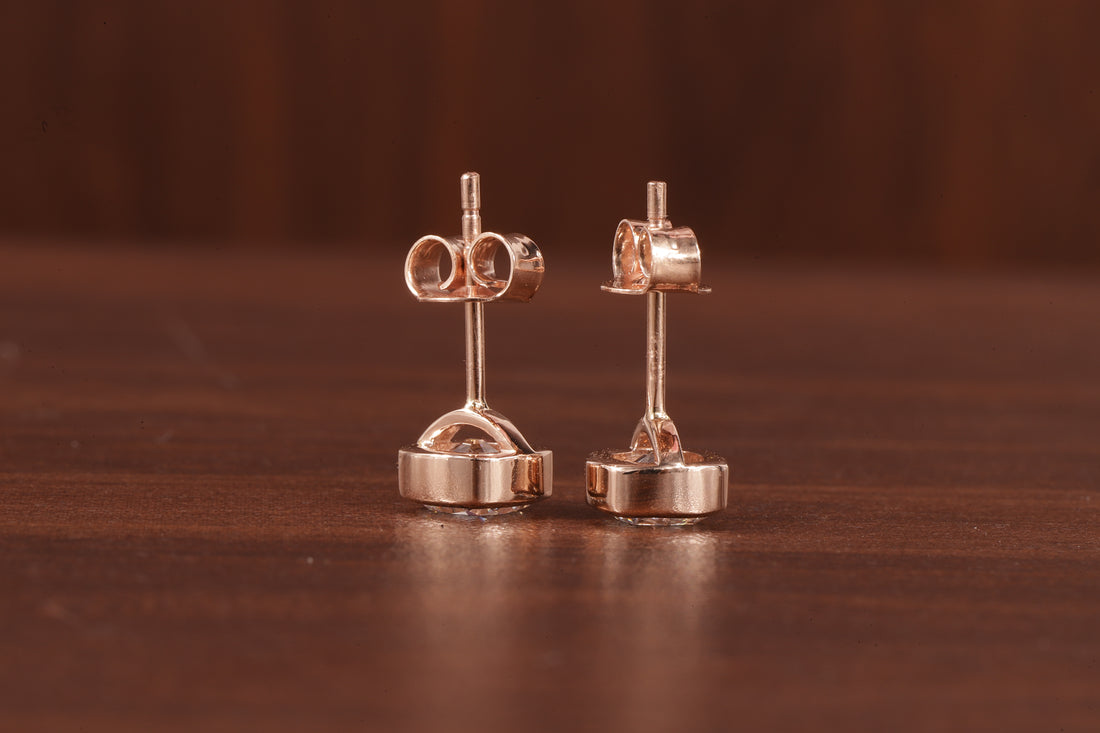 Lab Grown Diamond Earrings, Old European Cushion Cut Diamond Earrings, Stud Earrings for Women