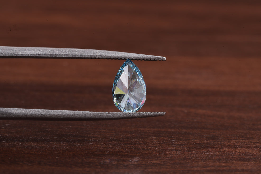 1 CT - 5 CT Pear Cut loose Lab grown Diamond, Fancy Vivid Blue Pear Lab grown Diamond