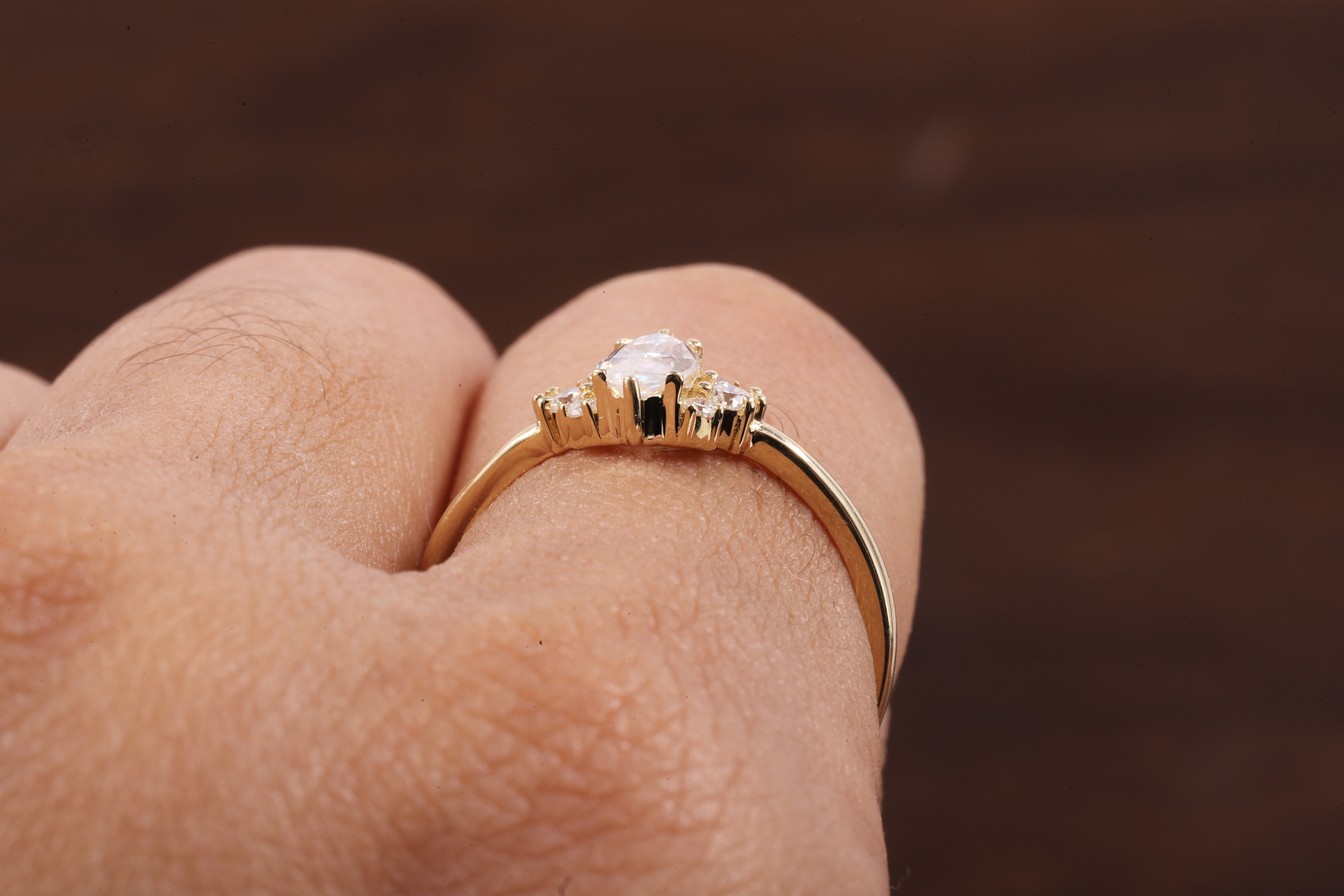 0.5CT Lab Grown Diamond Ring, Marquise Cluster Wedding