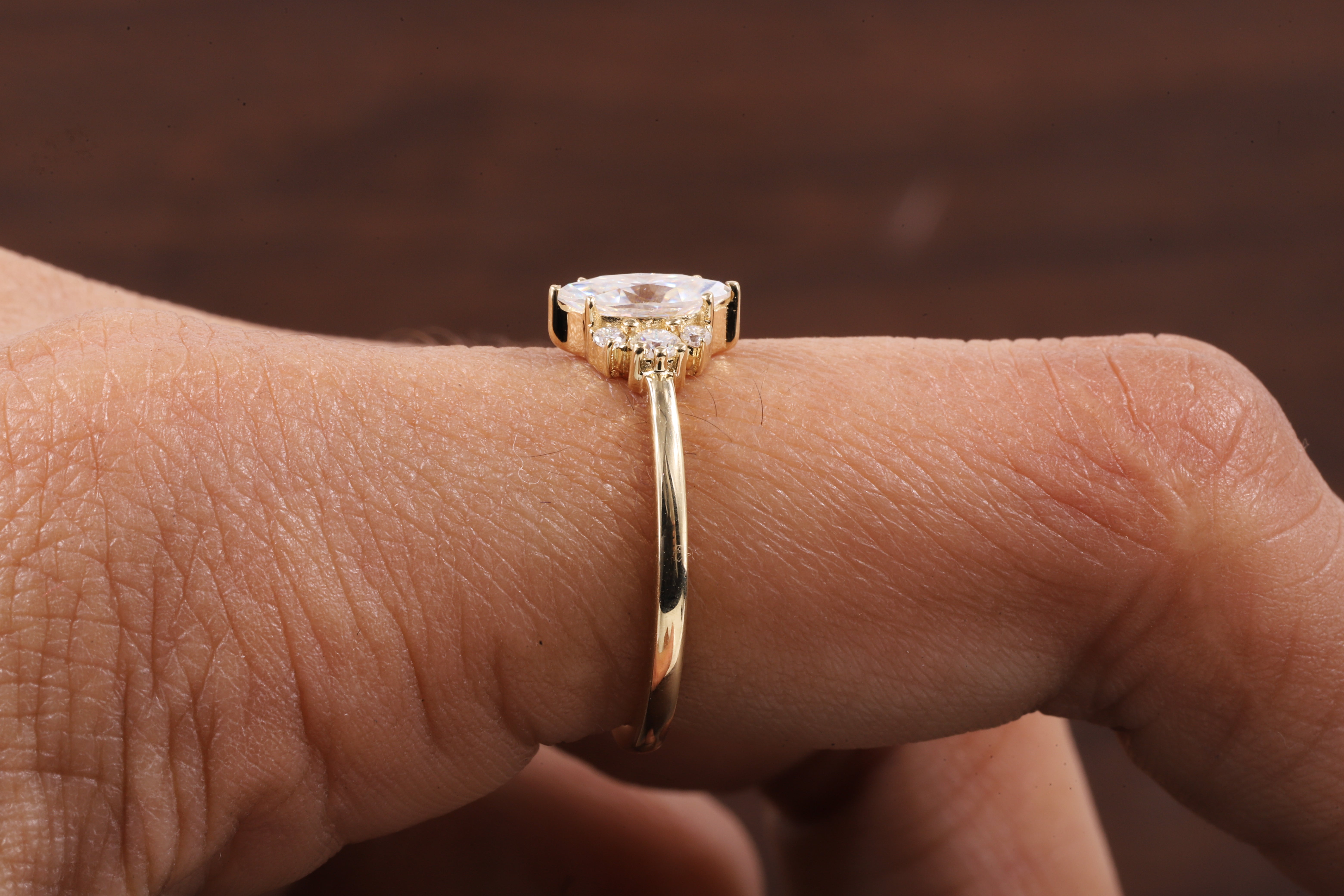 0.5CT Lab Grown Diamond Ring, Marquise Cluster Wedding