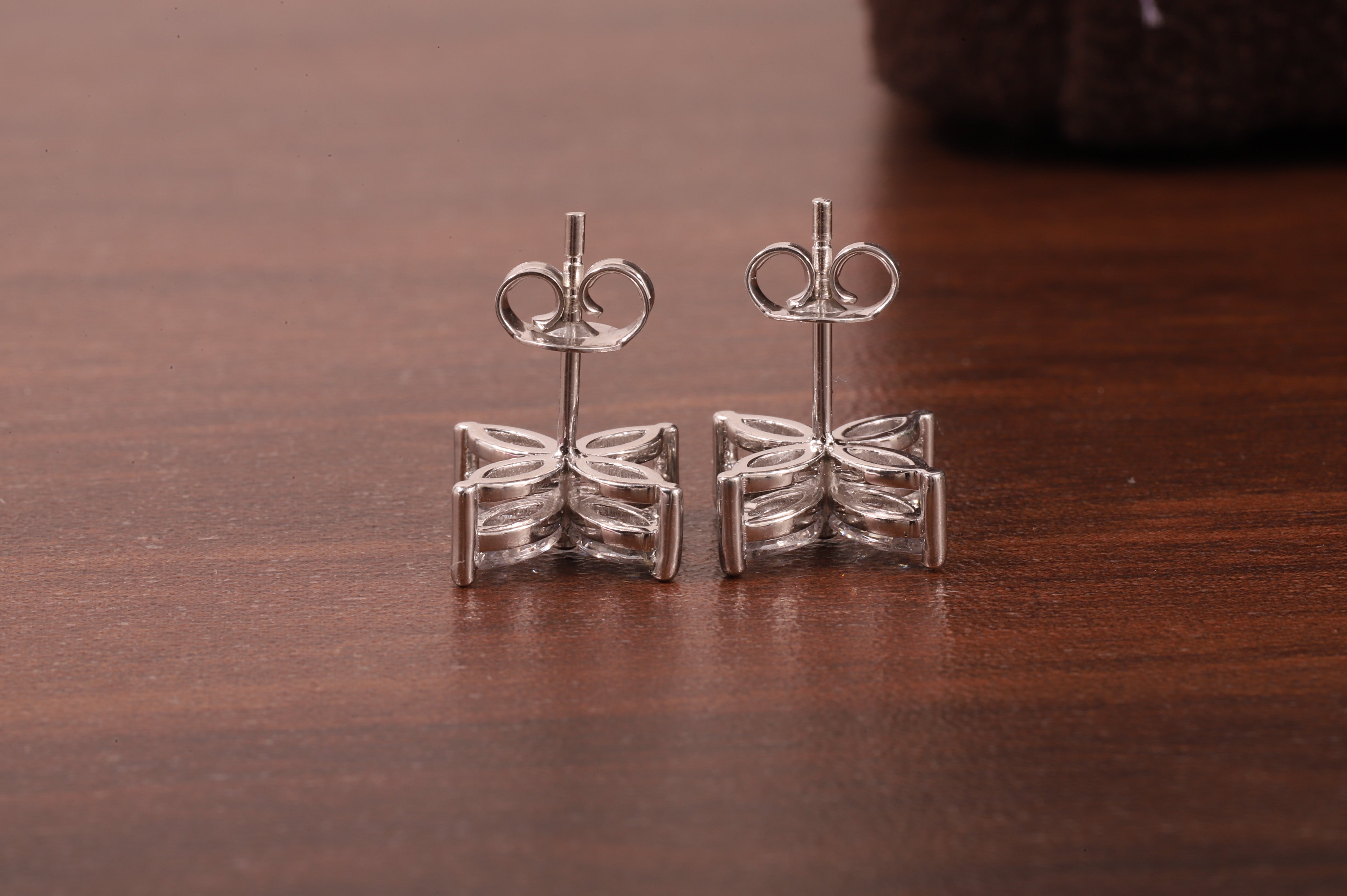 Marquise Stud Earrings /Minimalist Flower Earrings