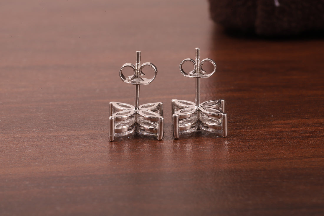 Marquise Stud Earrings /Minimalist Flower Earrings