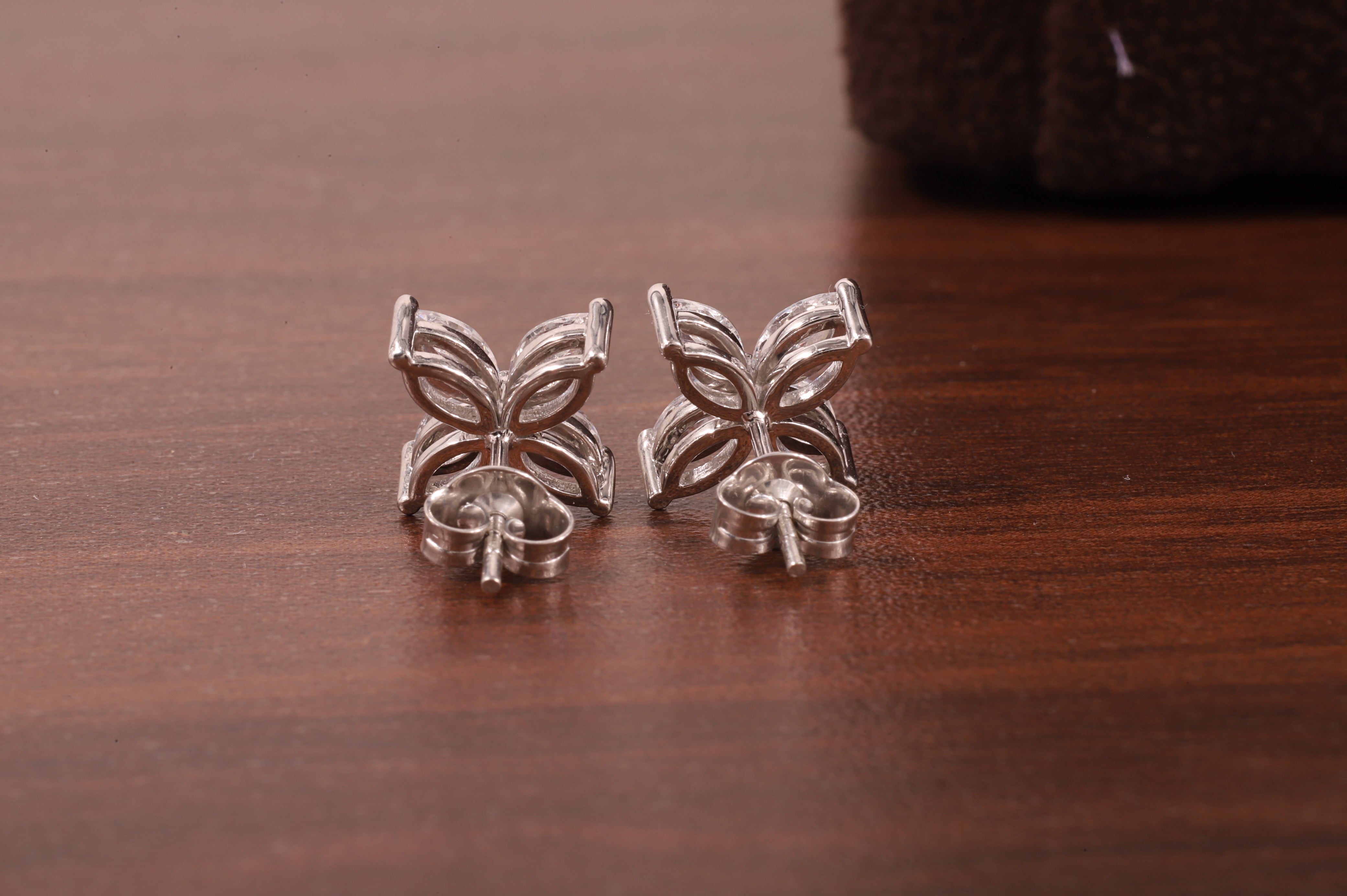 Marquise Stud Earrings /Minimalist Flower Earrings