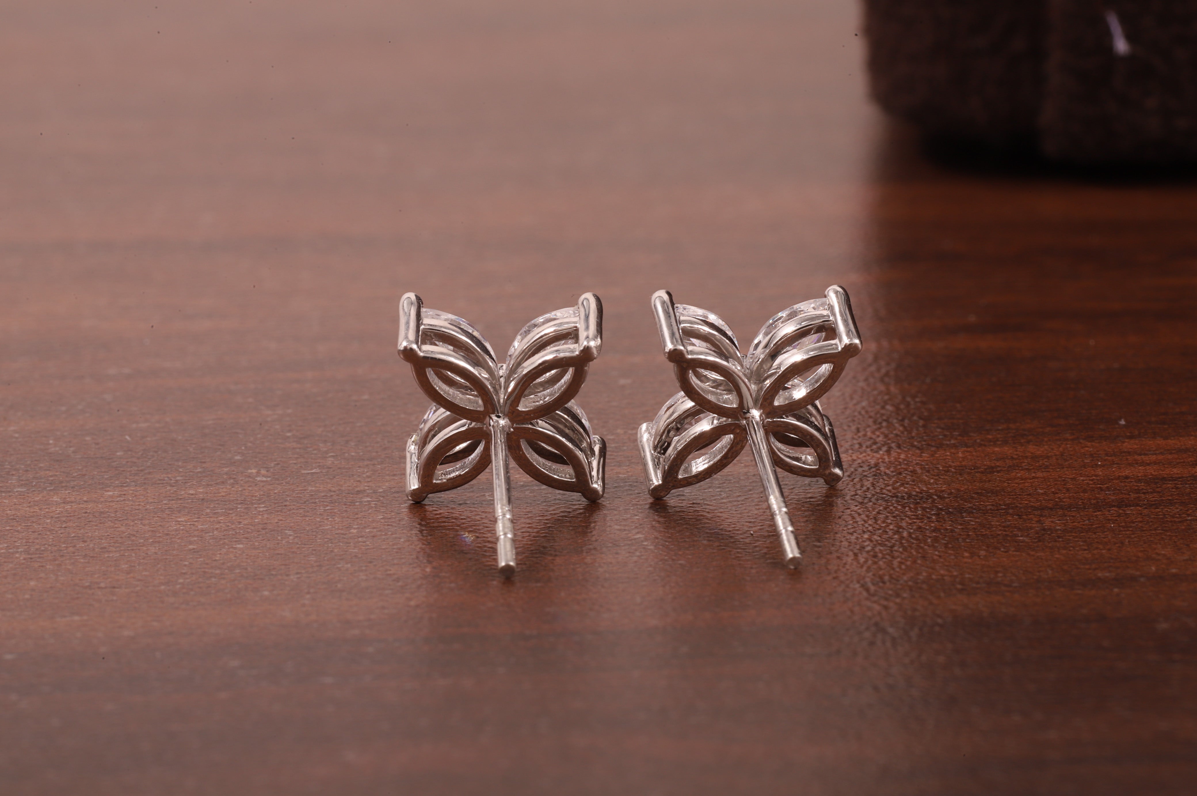 Marquise Stud Earrings /Minimalist Flower Earrings