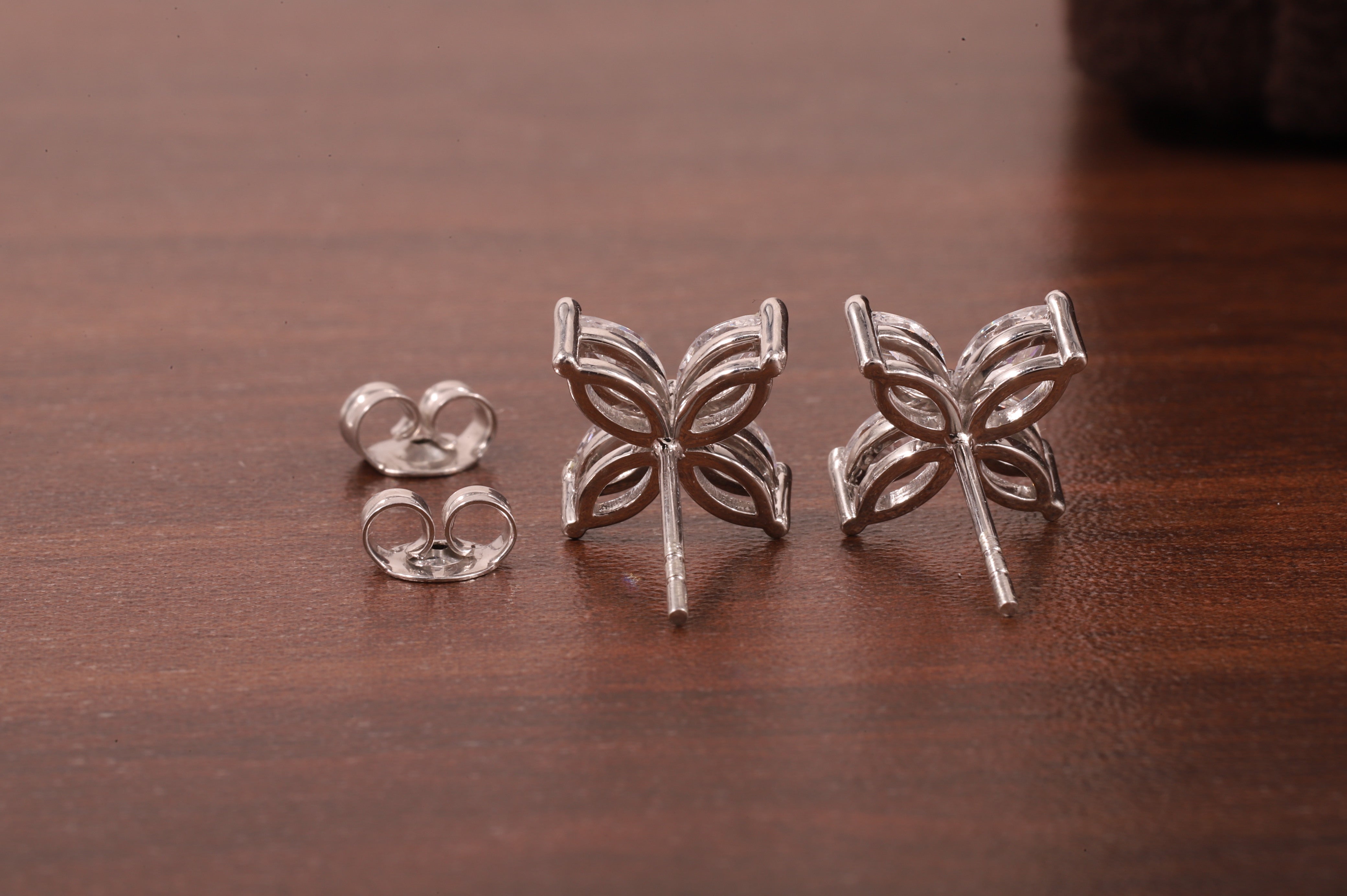 Marquise Stud Earrings /Minimalist Flower Earrings