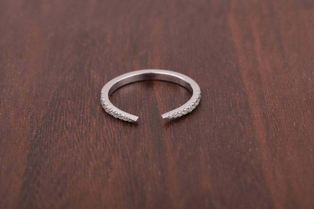 Open Wedding Ring for Engagement Lab Grown Diamond Ring Stackable Open Gap Ring