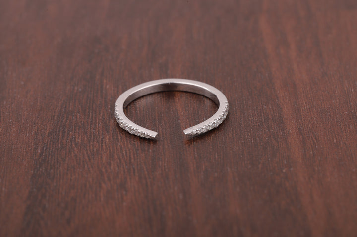 Open Wedding Ring for Engagement Lab Grown Diamond Ring Stackable Open Gap Ring
