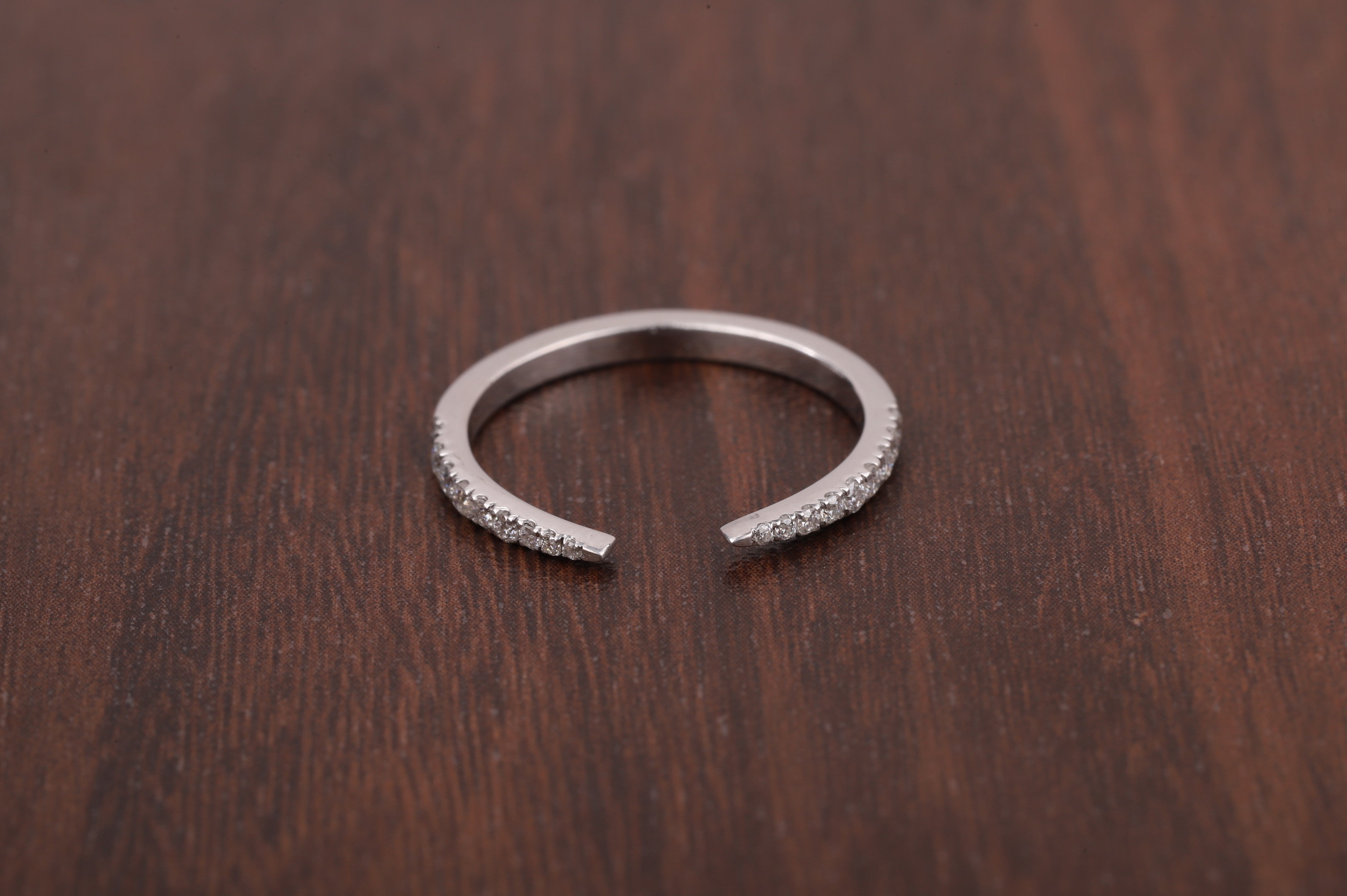 Open Wedding Ring for Engagement Lab Grown Diamond Ring Stackable Open Gap Ring