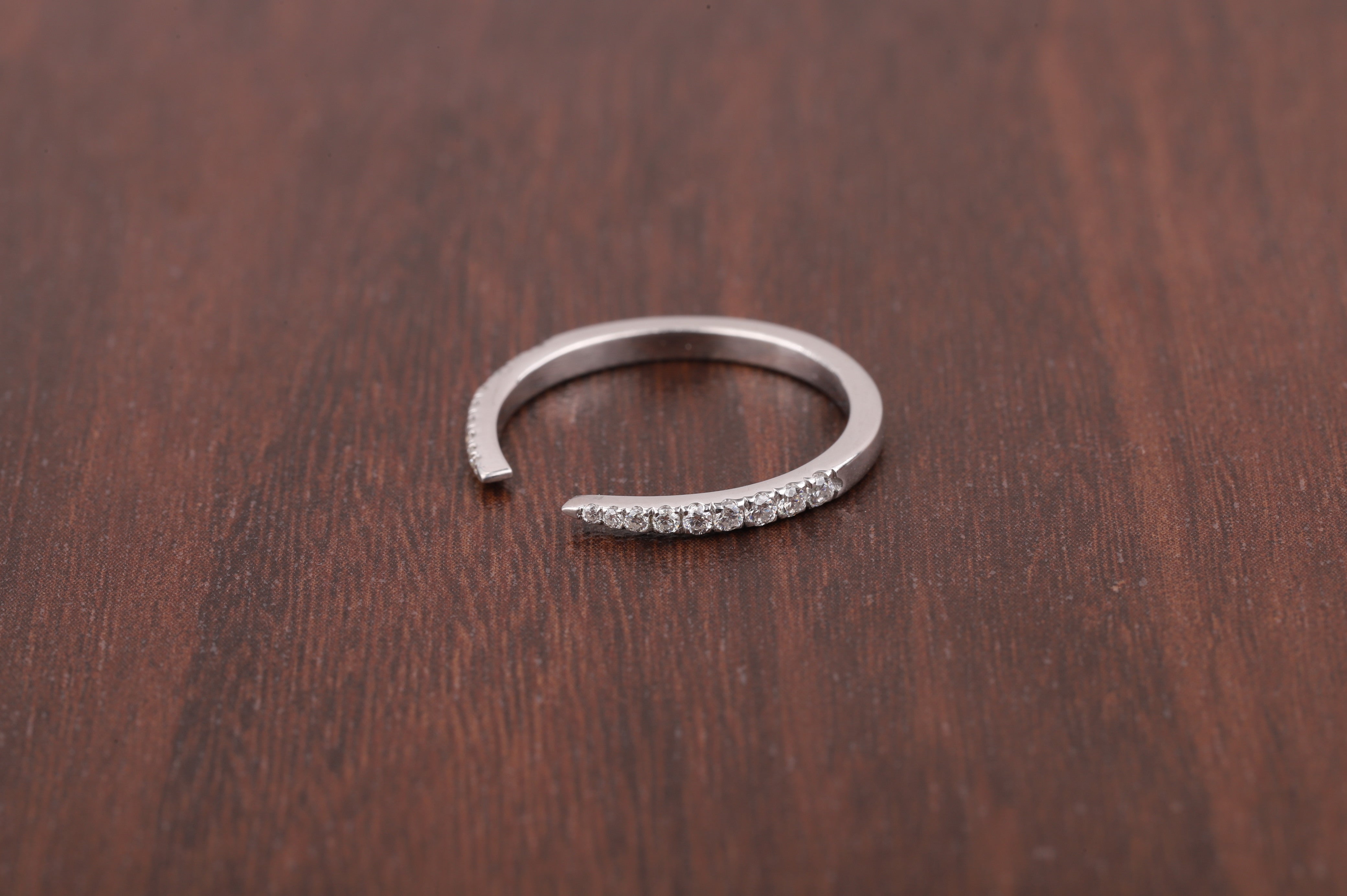 Open Wedding Ring for Engagement Lab Grown Diamond Ring Stackable Open Gap Ring