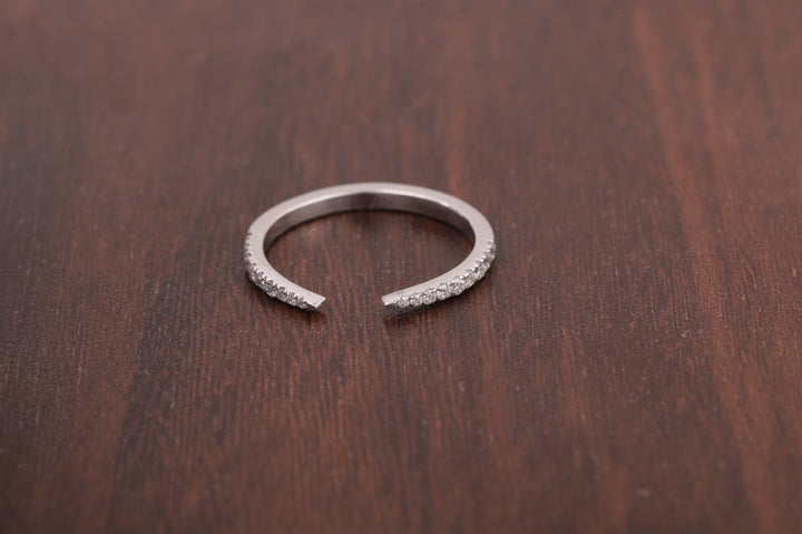 Open Wedding Ring for Engagement Lab Grown Diamond Ring Stackable Open Gap Ring
