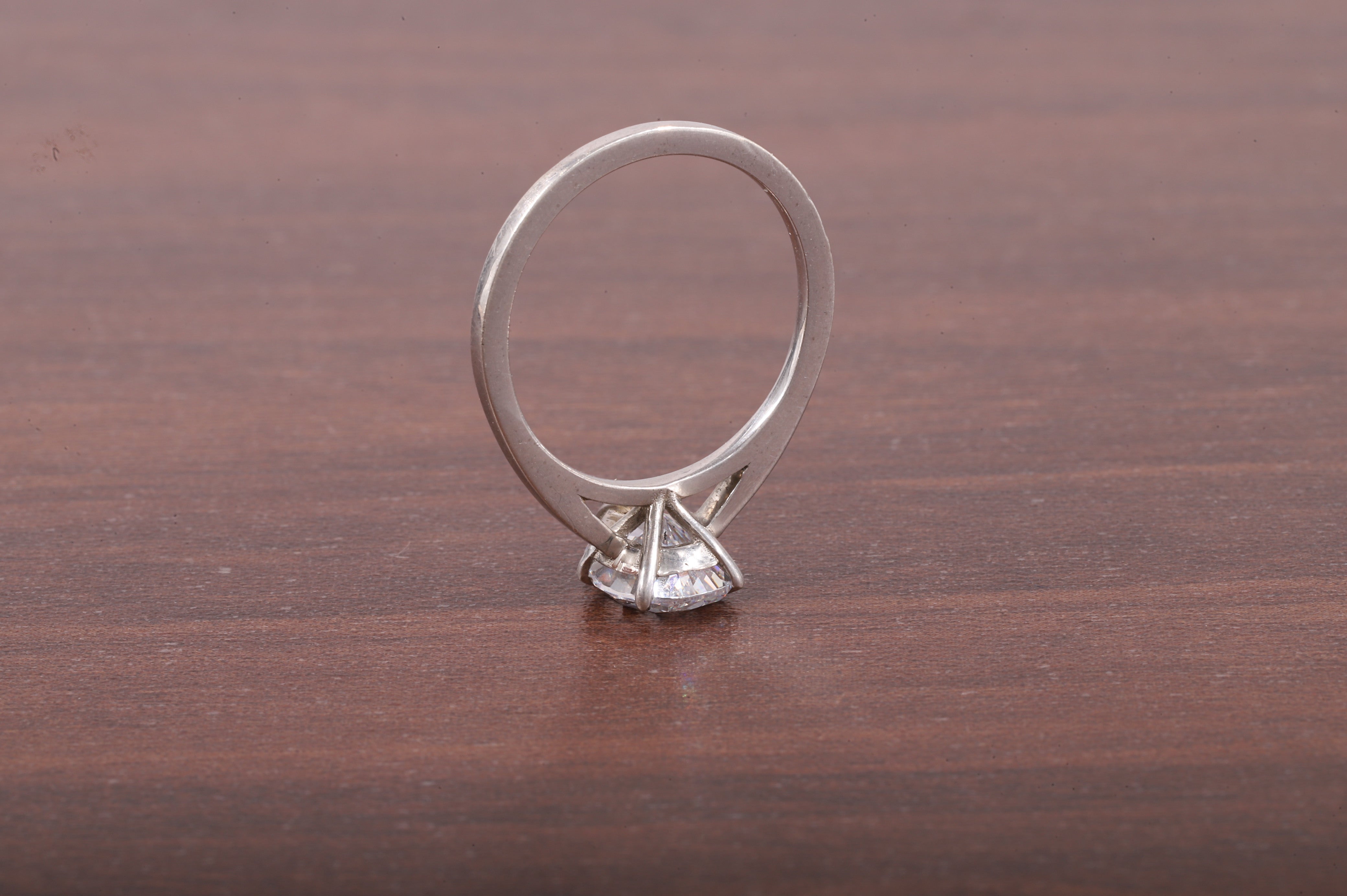 5 Prong Pear Shaped Solitaire Ring, 3 ct Pear Shaped Moissanite Engagement Ring