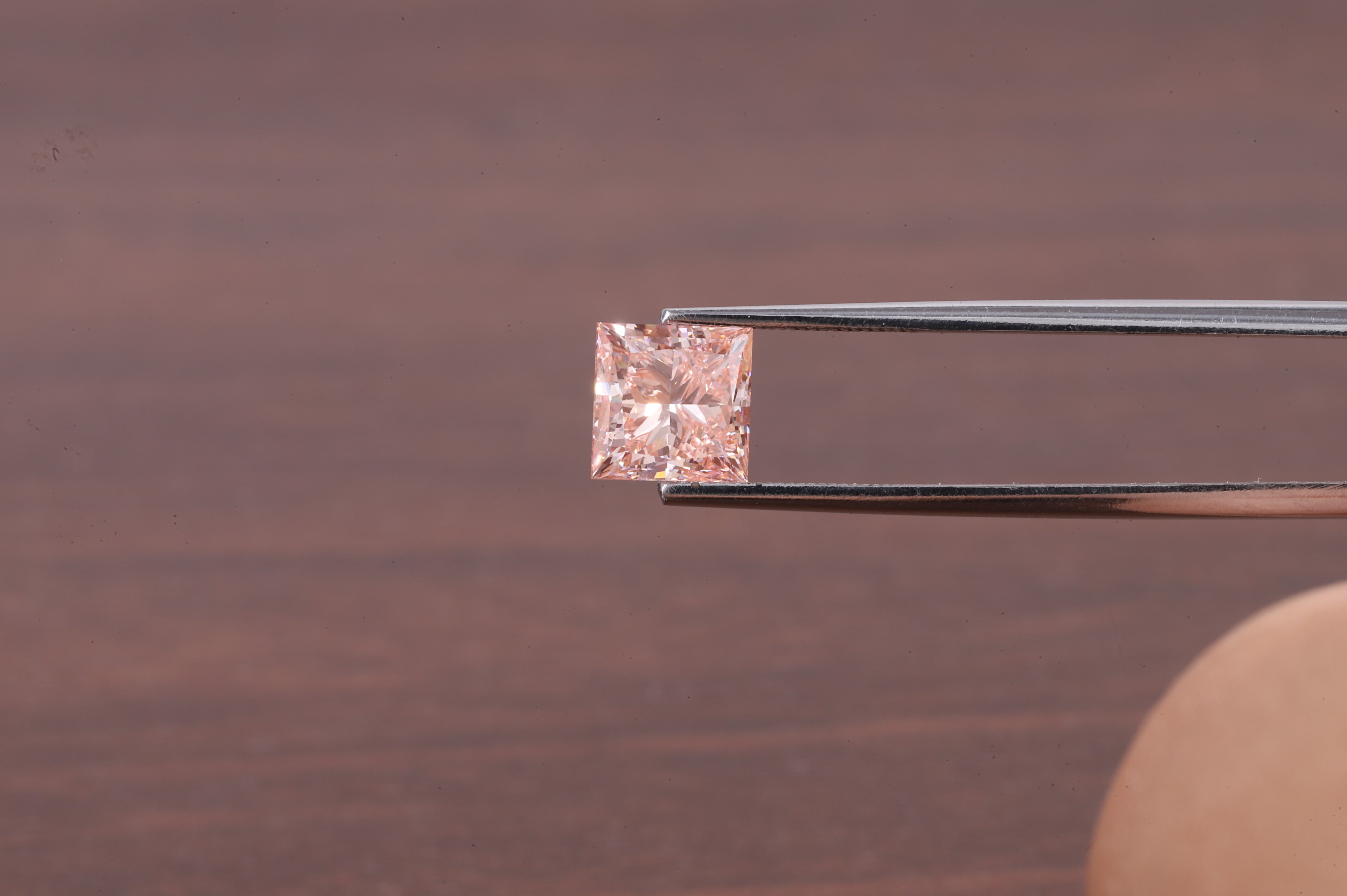2 CT Princess Cut Pink Diamond, Pink Lab Grown Diamond, Princess Cut Loose Diamond for Engagement Ring