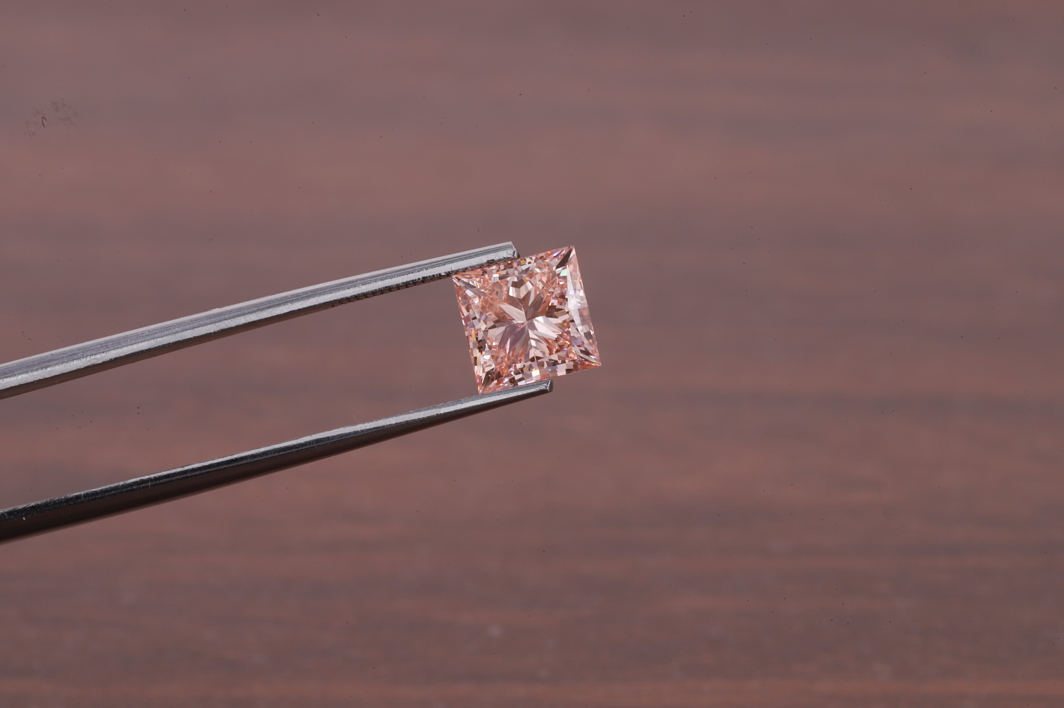 2 CT Princess Cut Pink Diamond, Pink Lab Grown Diamond, Princess Cut Loose Diamond for Engagement Ring