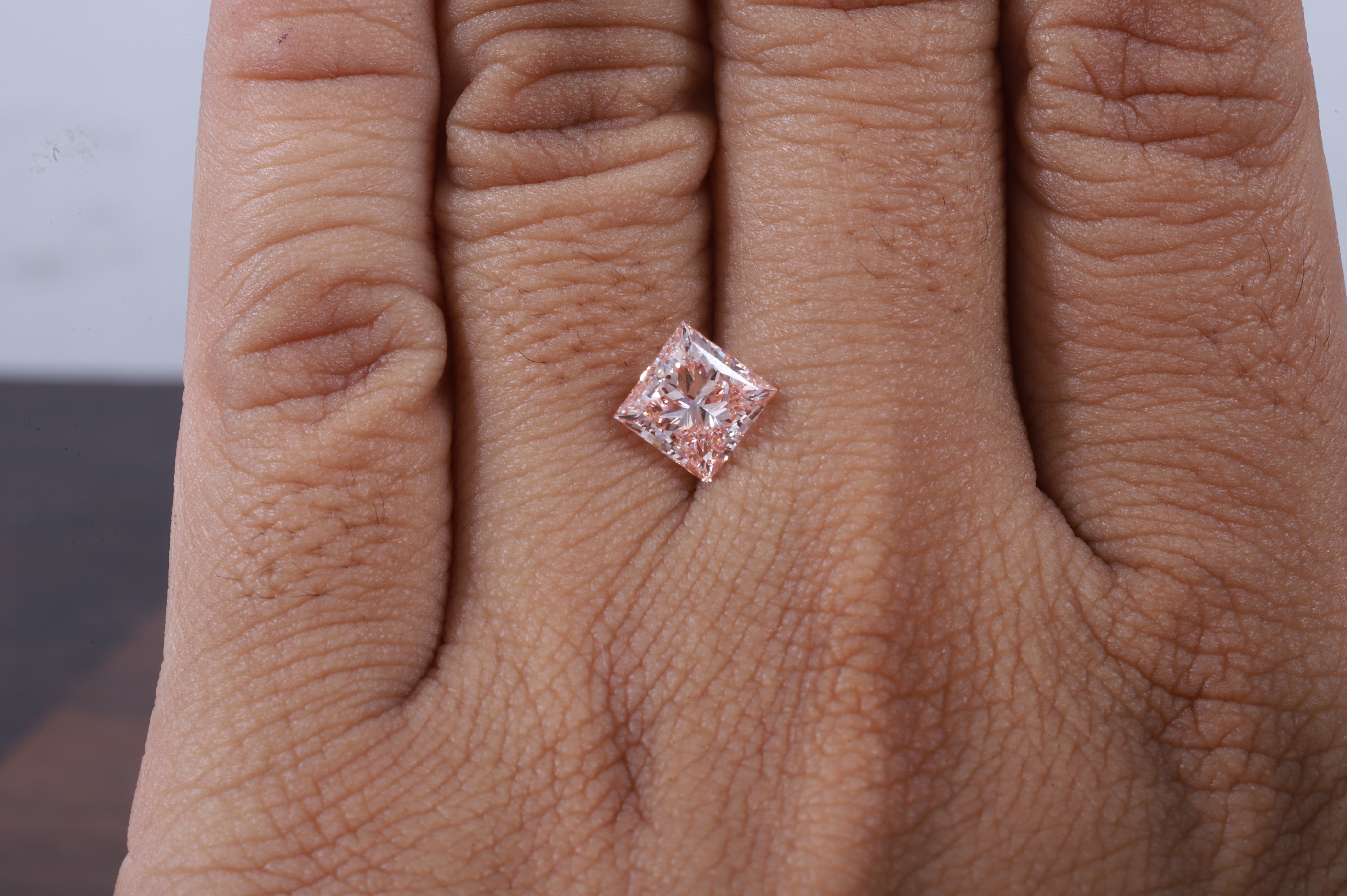 2 CT Princess Cut Pink Diamond, Pink Lab Grown Diamond, Princess Cut Loose Diamond for Engagement Ring
