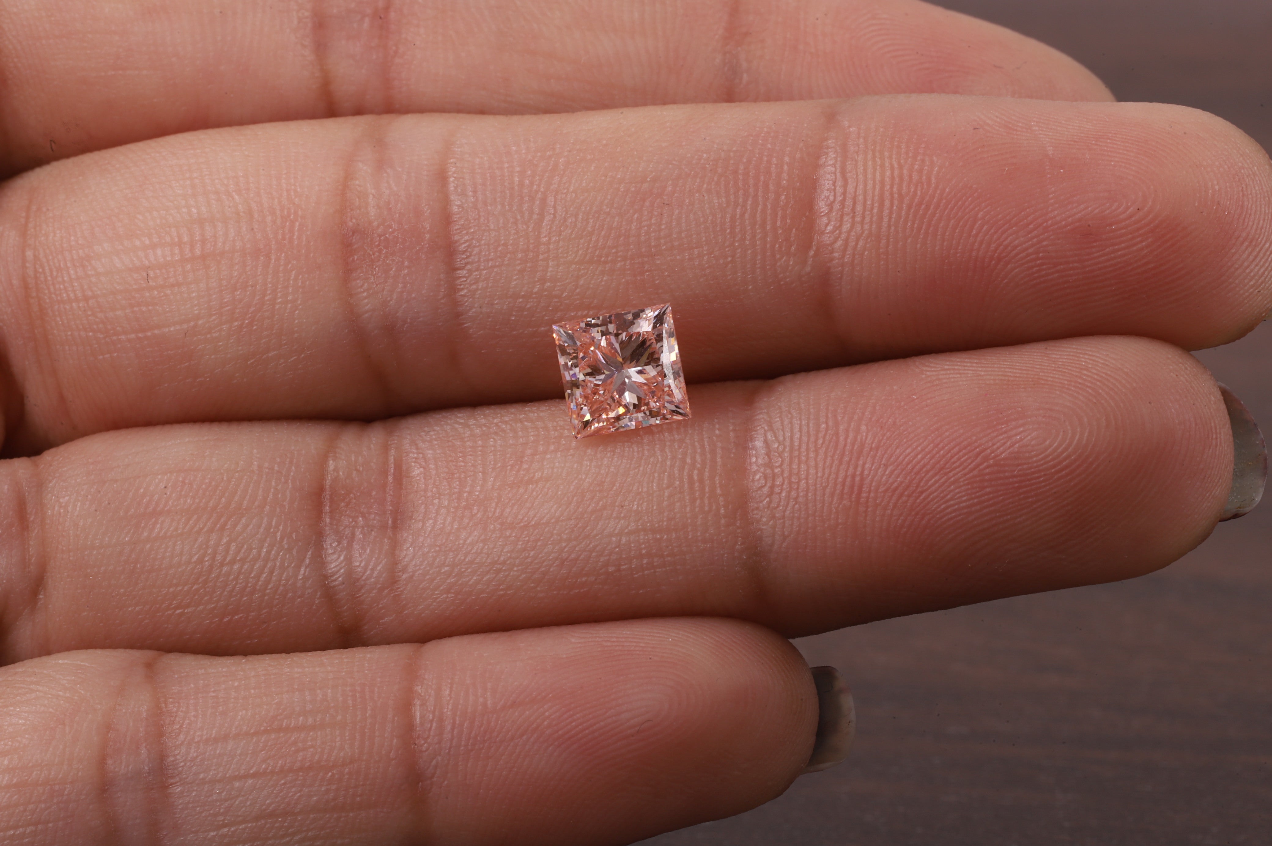 2 CT Princess Cut Pink Diamond, Pink Lab Grown Diamond, Princess Cut Loose Diamond for Engagement Ring