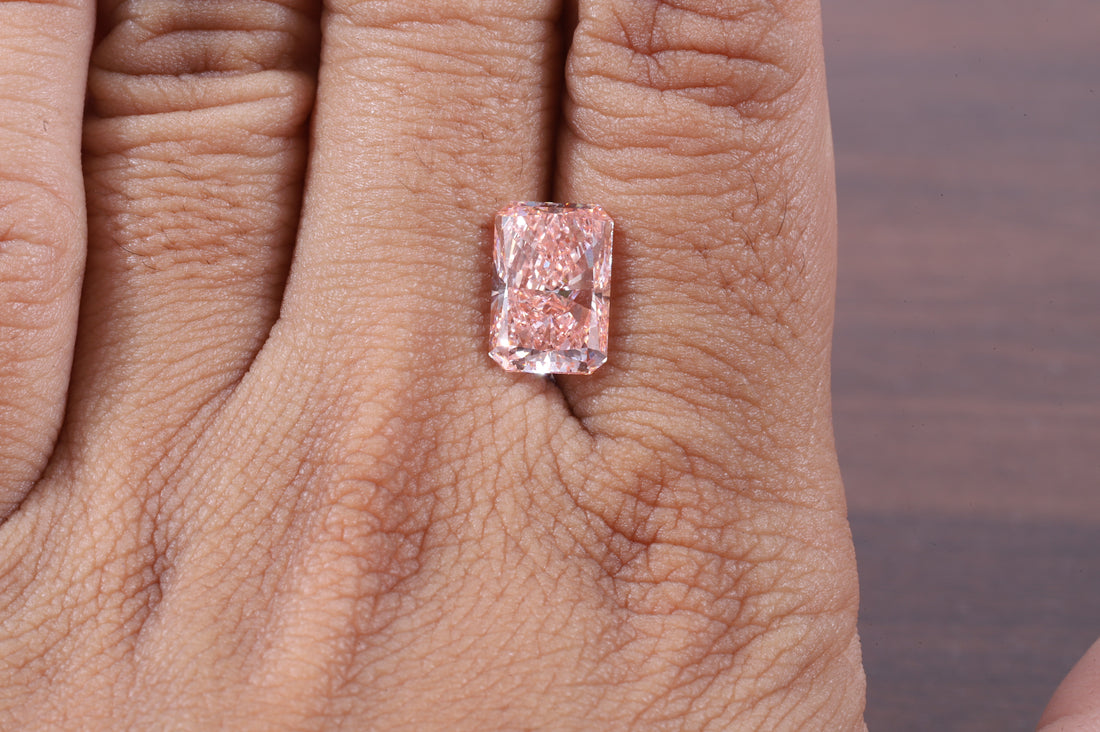 5.00Ct Radiant Fancy Pink Diamond| Pink Radiant Lab Grown Diamond