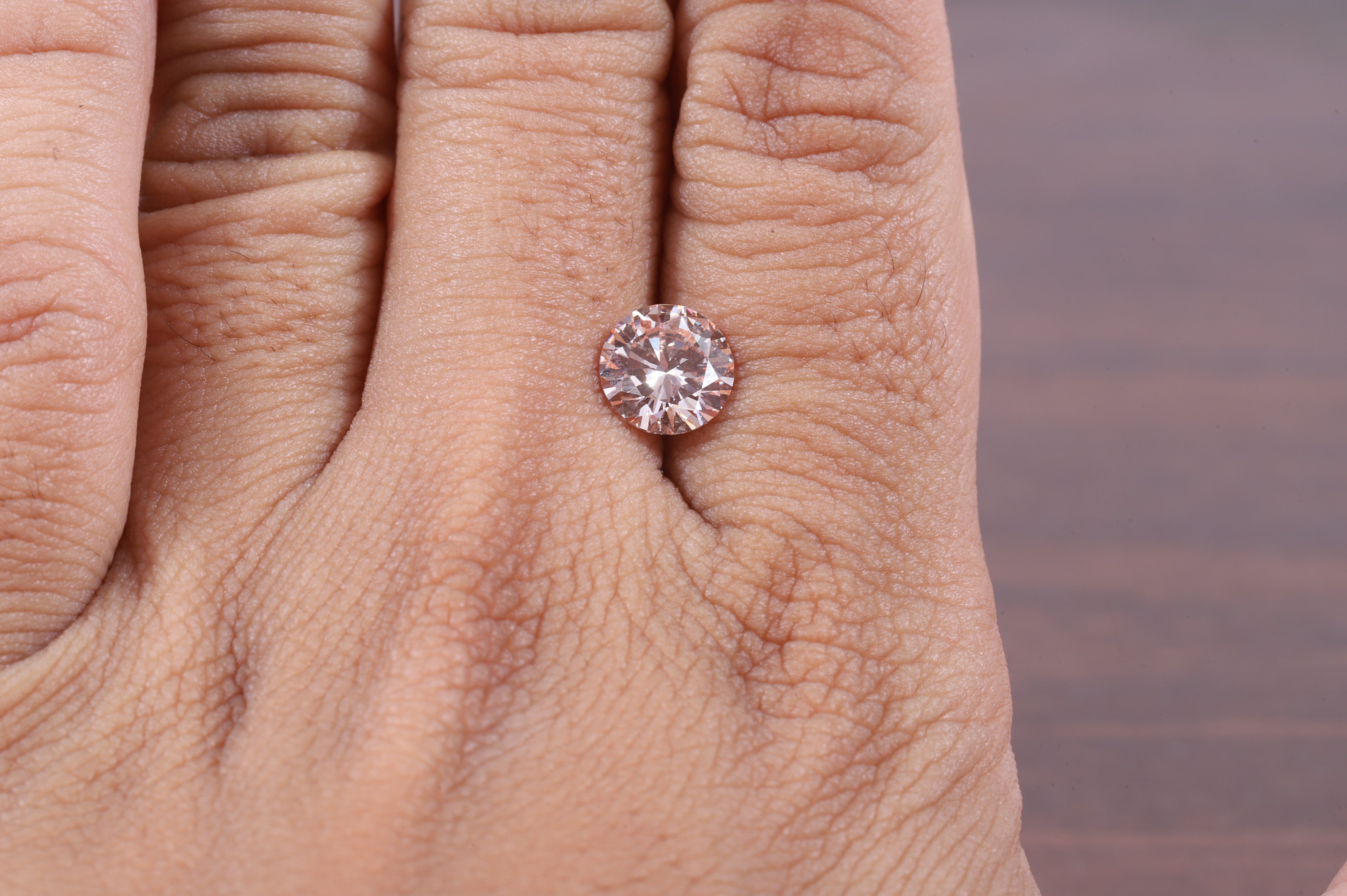 Pink Diamond 1.0ct Fancy Vivid Pink Lab-Created Diamond - Round Cut Stone for Bridal Sets