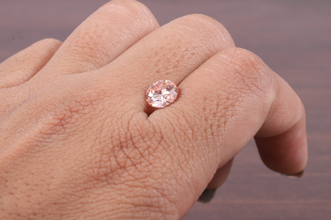 Pink Diamond 1.0ct Fancy Vivid Pink Lab-Created Diamond - Round Cut Stone for Bridal Sets