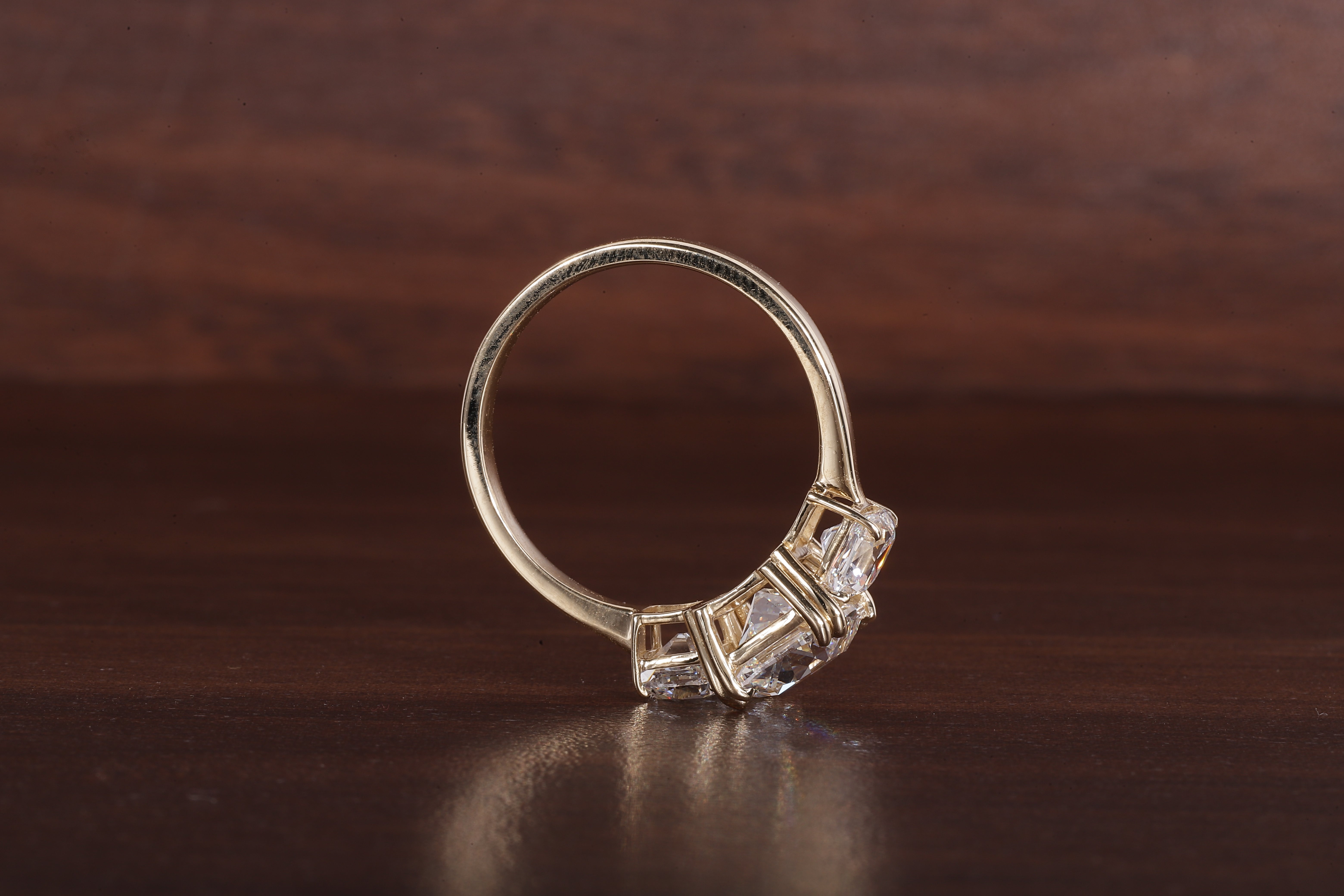 2.5 CT Old Mine Elongated Cushion Moissanite Engagement Ring With Side Square Old Mine cushion