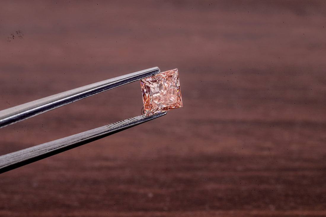 2 CT Princess Cut Pink Diamond, Pink Lab Grown Diamond, Princess Cut Loose Diamond for Engagement Ring