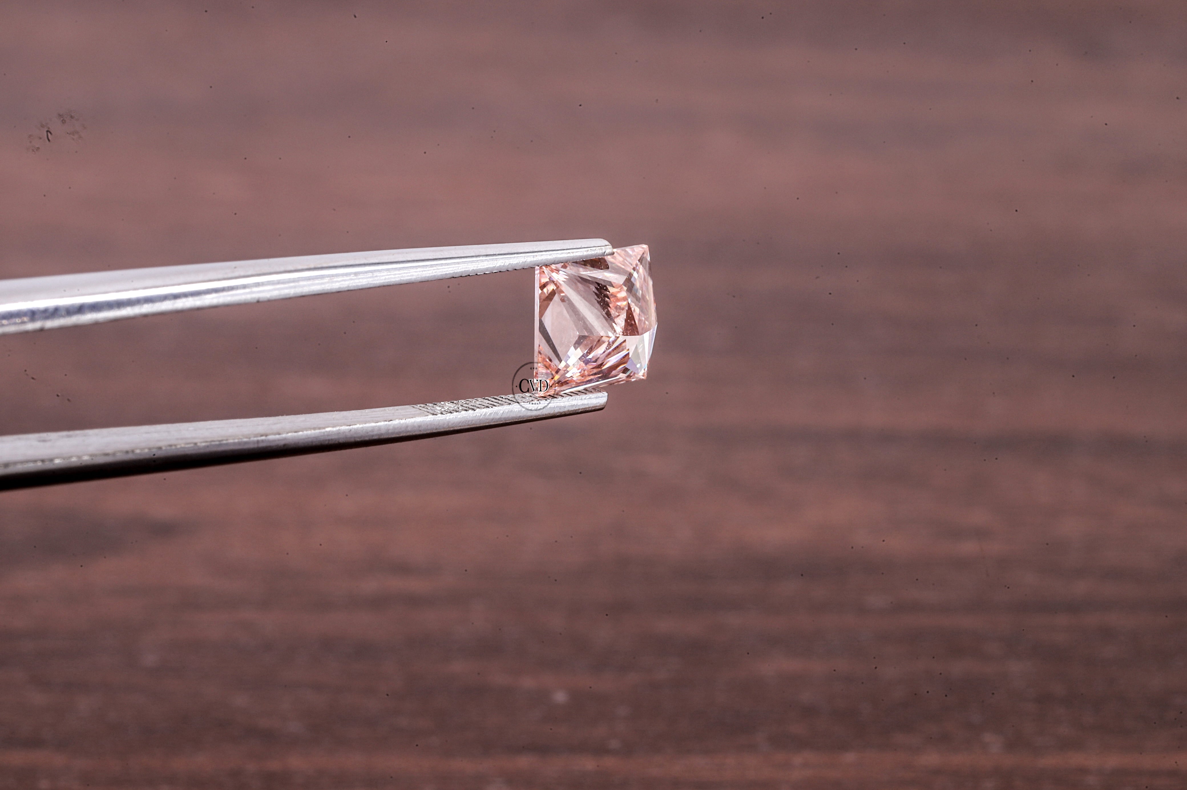 2 CT Princess Cut Pink Diamond, Pink Lab Grown Diamond, Princess Cut Loose Diamond for Engagement Ring
