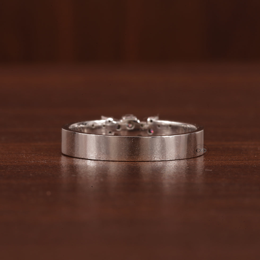 Cluster Wedding Band Ring, 14k Solid Gold Thick Moissanite Ring