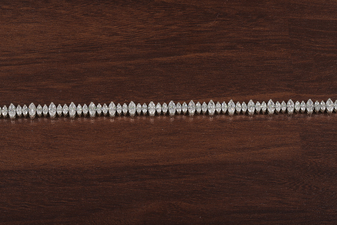 Marquise Diamond Tennis Bracelet, Marquise lab Grown diamond