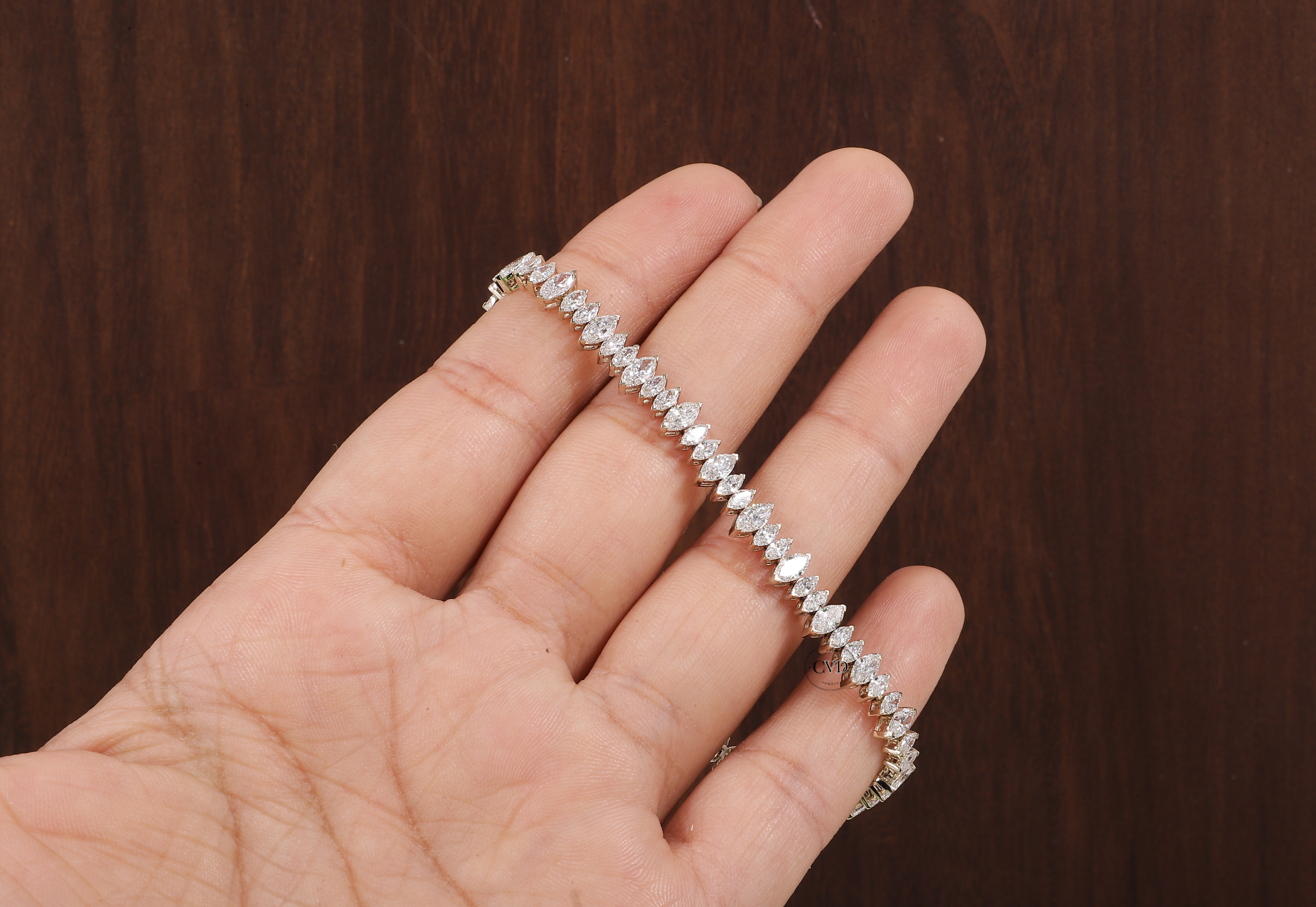 Marquise Diamond Tennis Bracelet, Marquise lab Grown diamond