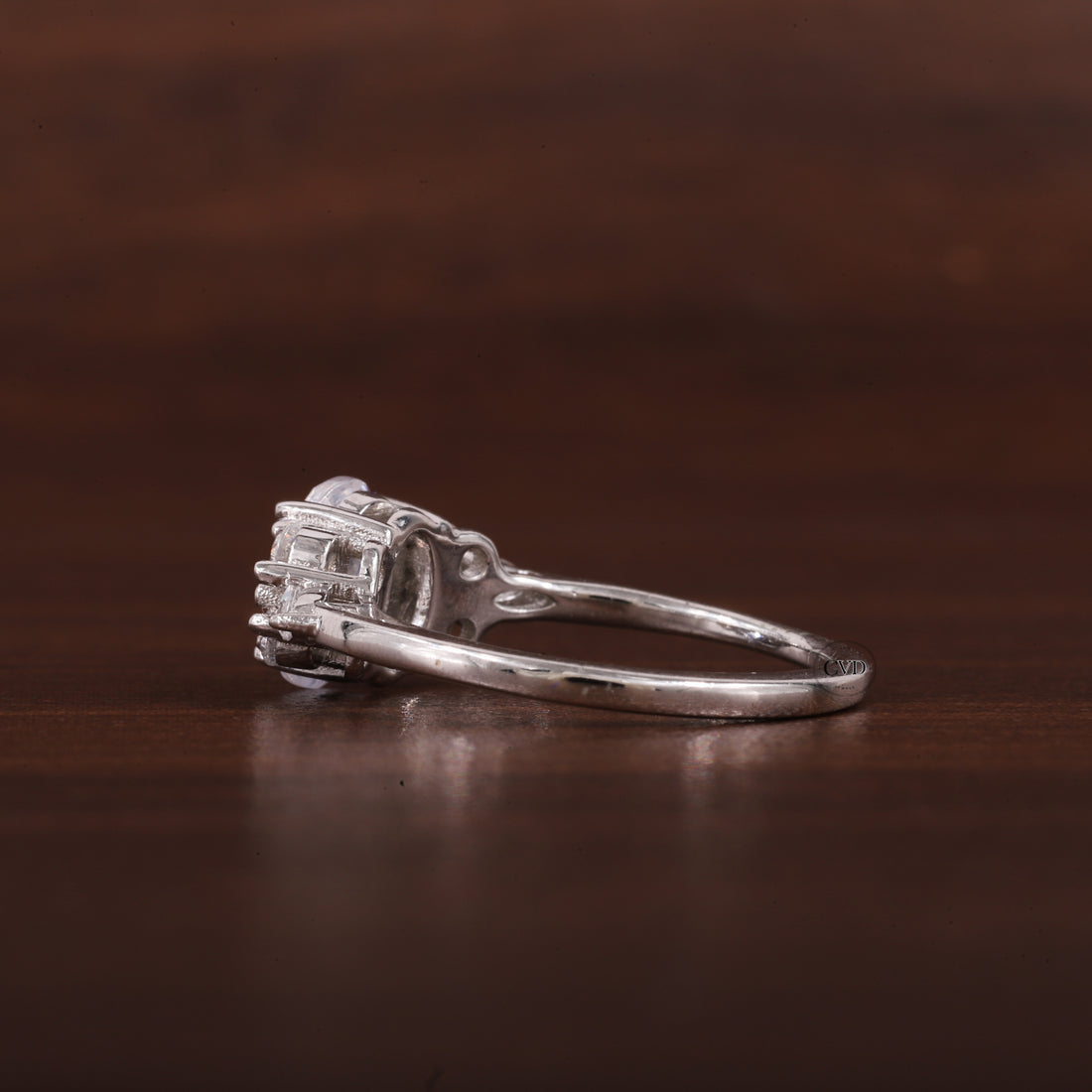 Oval Moissanite Bridal Ring, 1.25CT Moissanite Engagement Ring