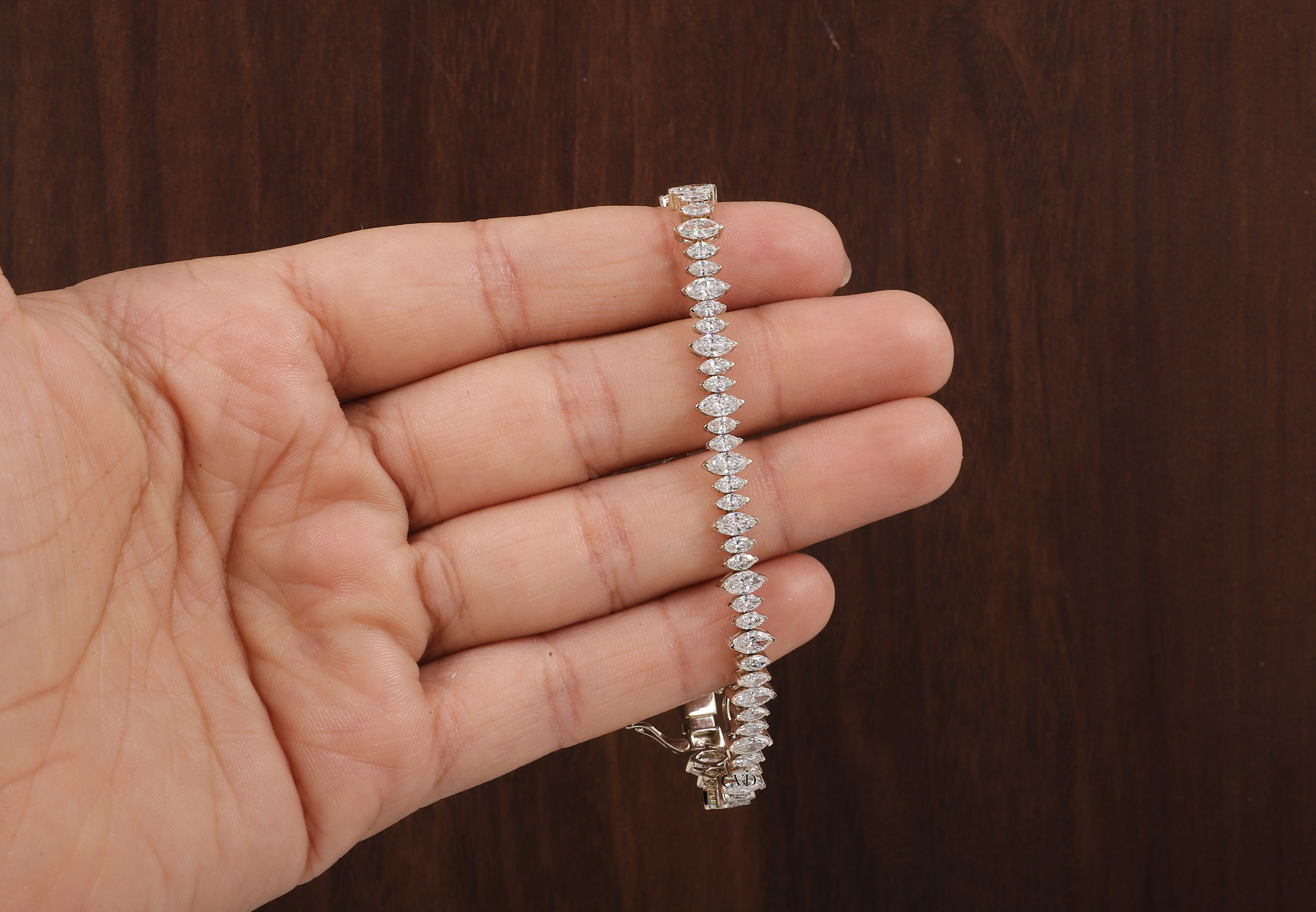 Marquise Diamond Tennis Bracelet, Marquise lab Grown diamond