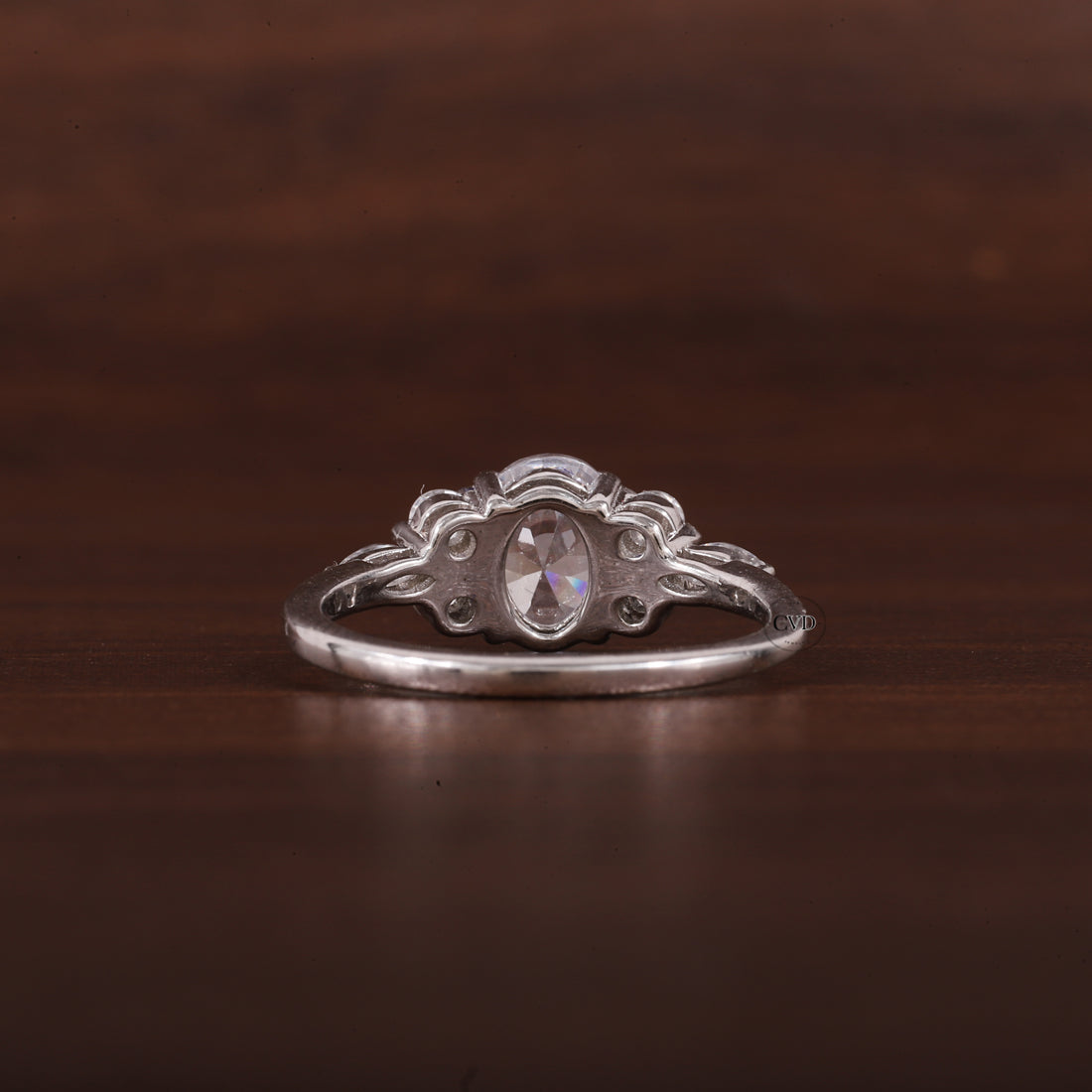 Oval Moissanite Bridal Ring, 1.25CT Moissanite Engagement Ring