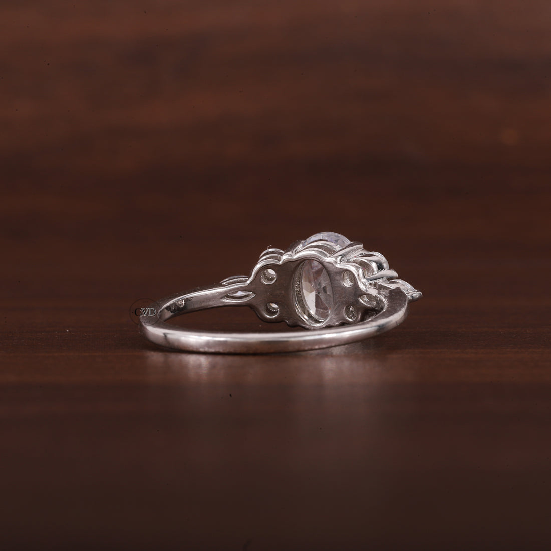 Oval Moissanite Bridal Ring, 1.25CT Moissanite Engagement Ring