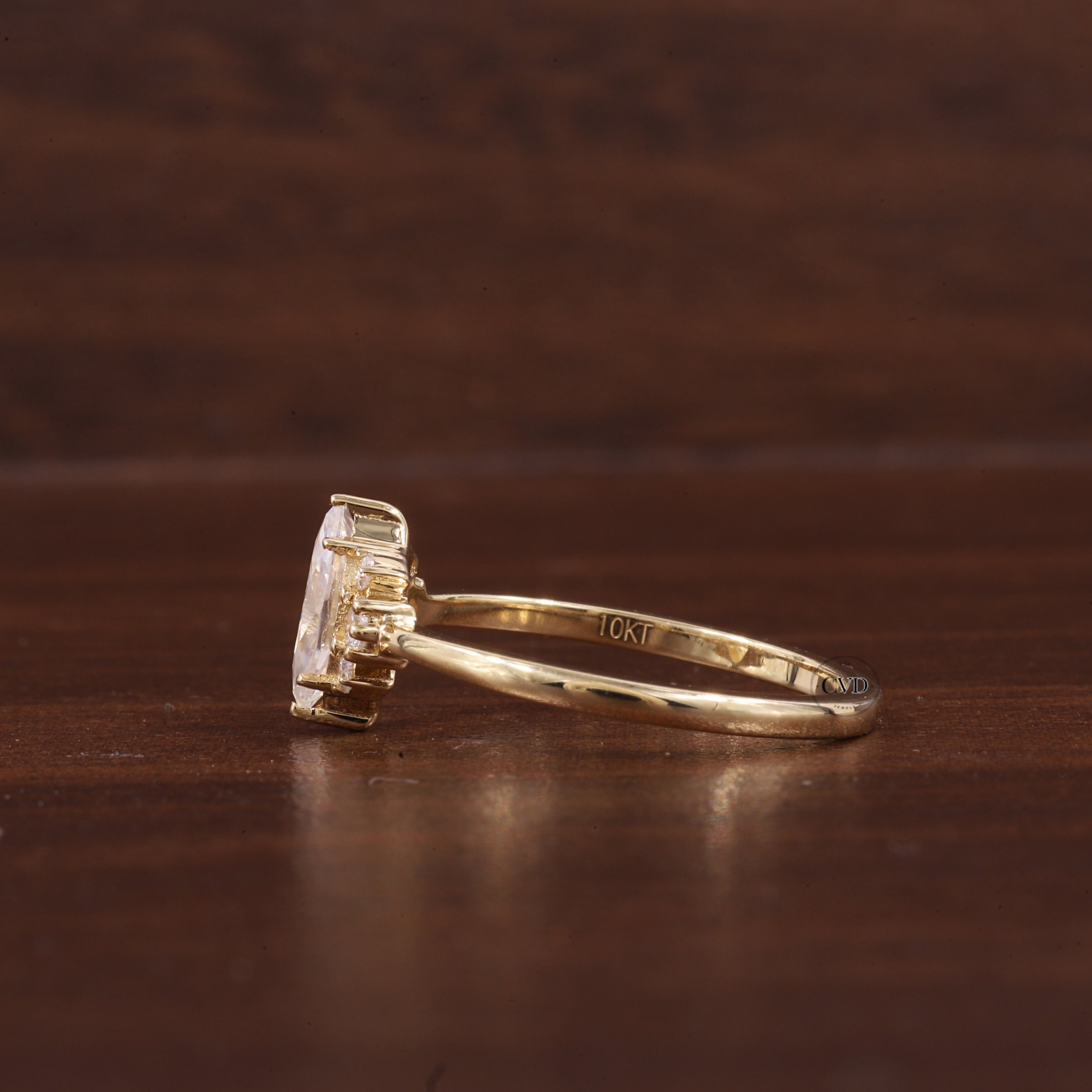 0.5CT Lab Grown Diamond Ring, Marquise Cluster Wedding