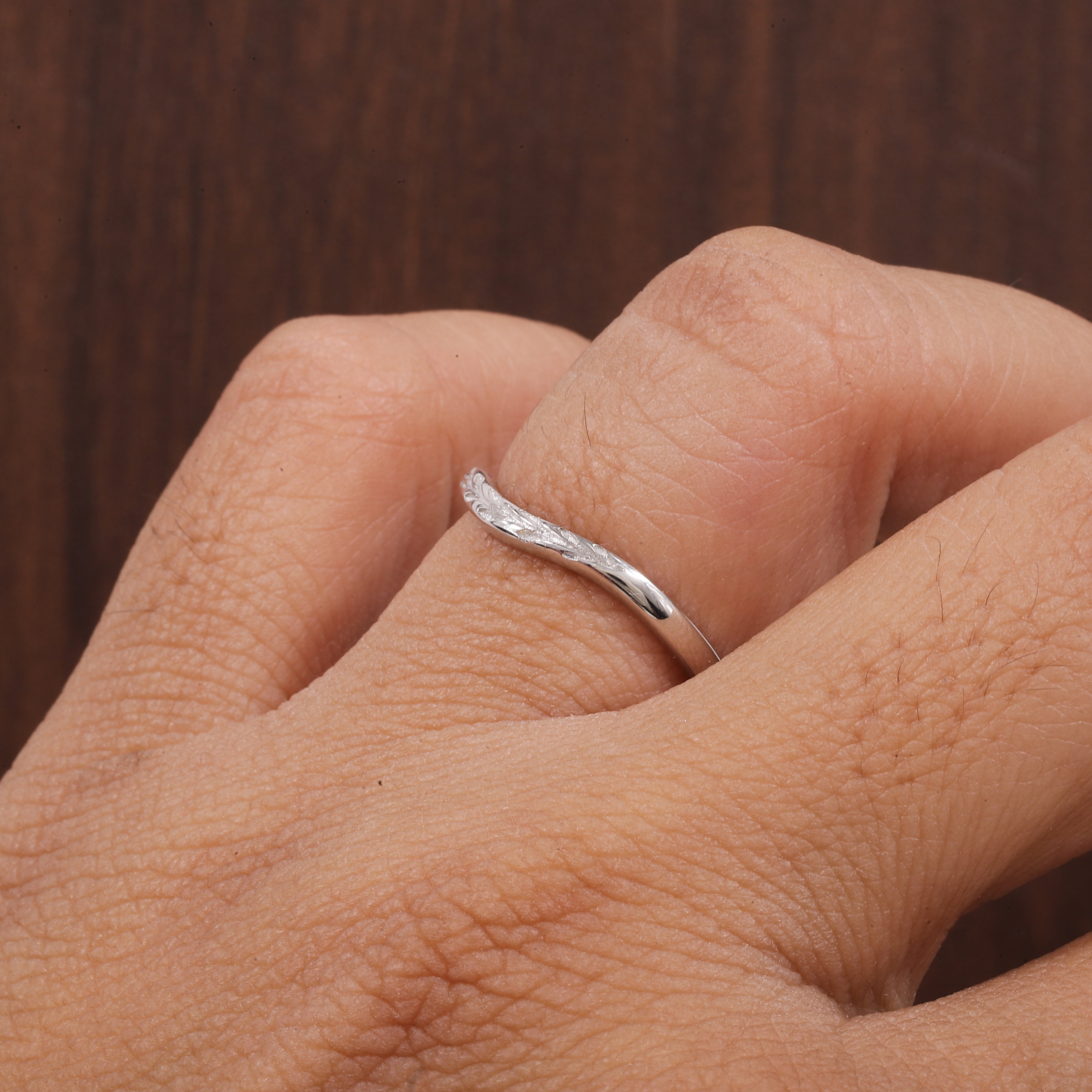 Vintage wedding band, Nature Inspired Leaf Wedding Ring Solid Gold Wedding