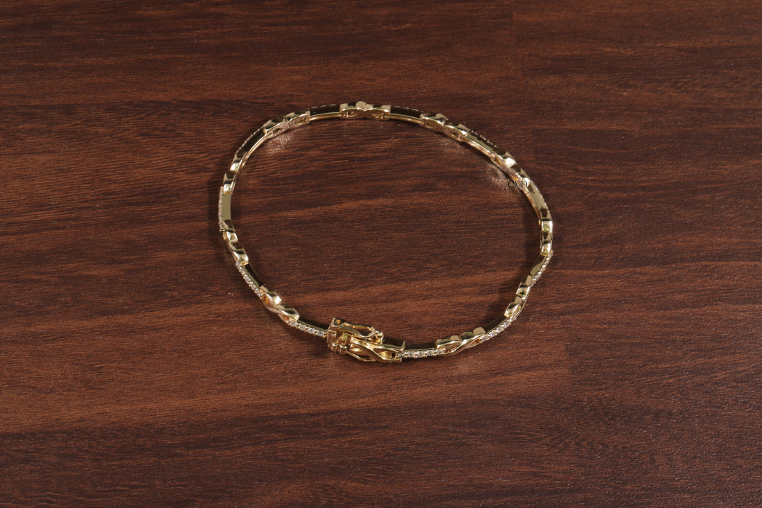 Round Diamond infinity Bracelet, Round Lab Grown Diamond