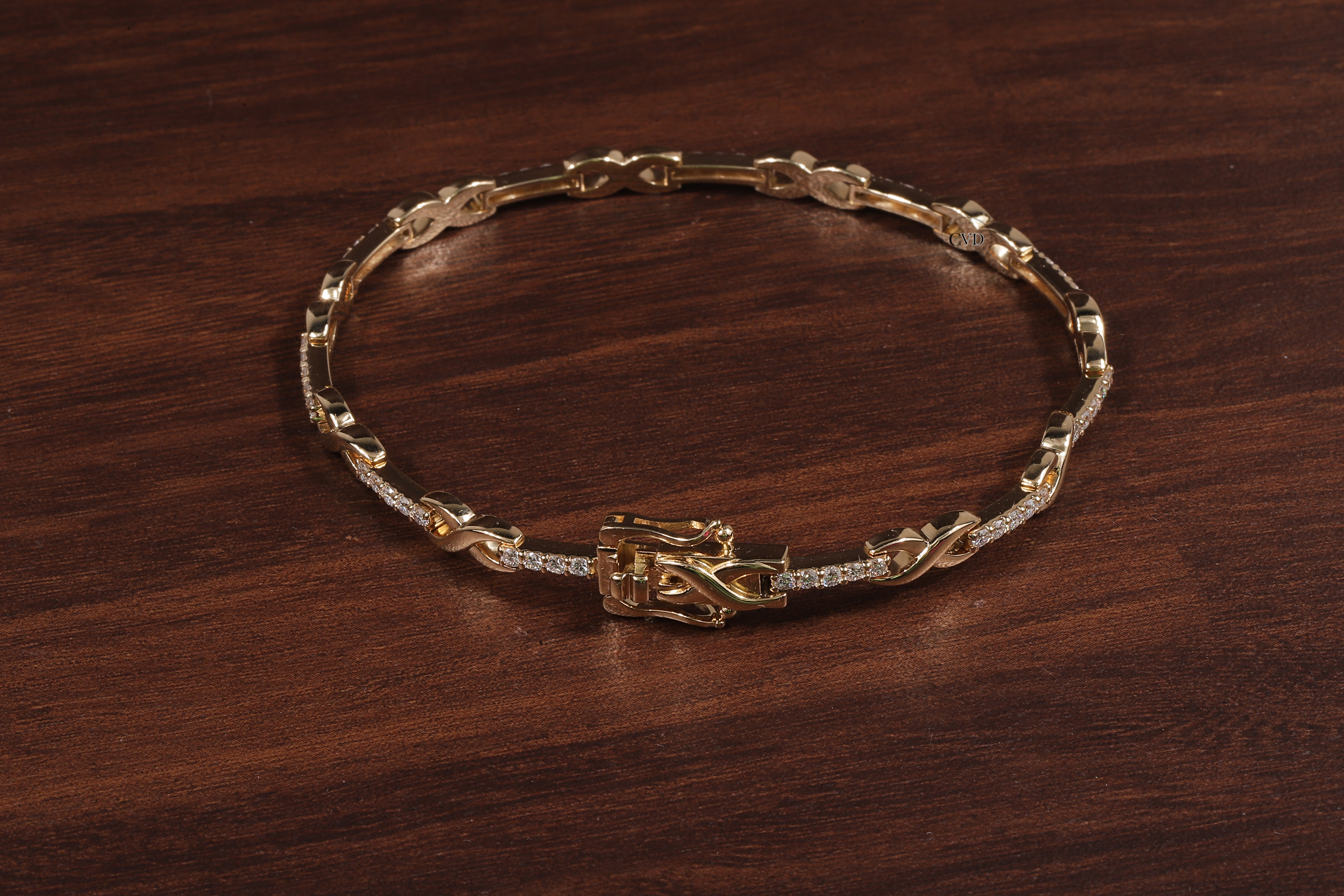 Round Diamond infinity Bracelet, Round Lab Grown Diamond