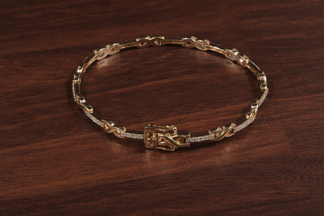 Round Diamond infinity Bracelet, Round Lab Grown Diamond