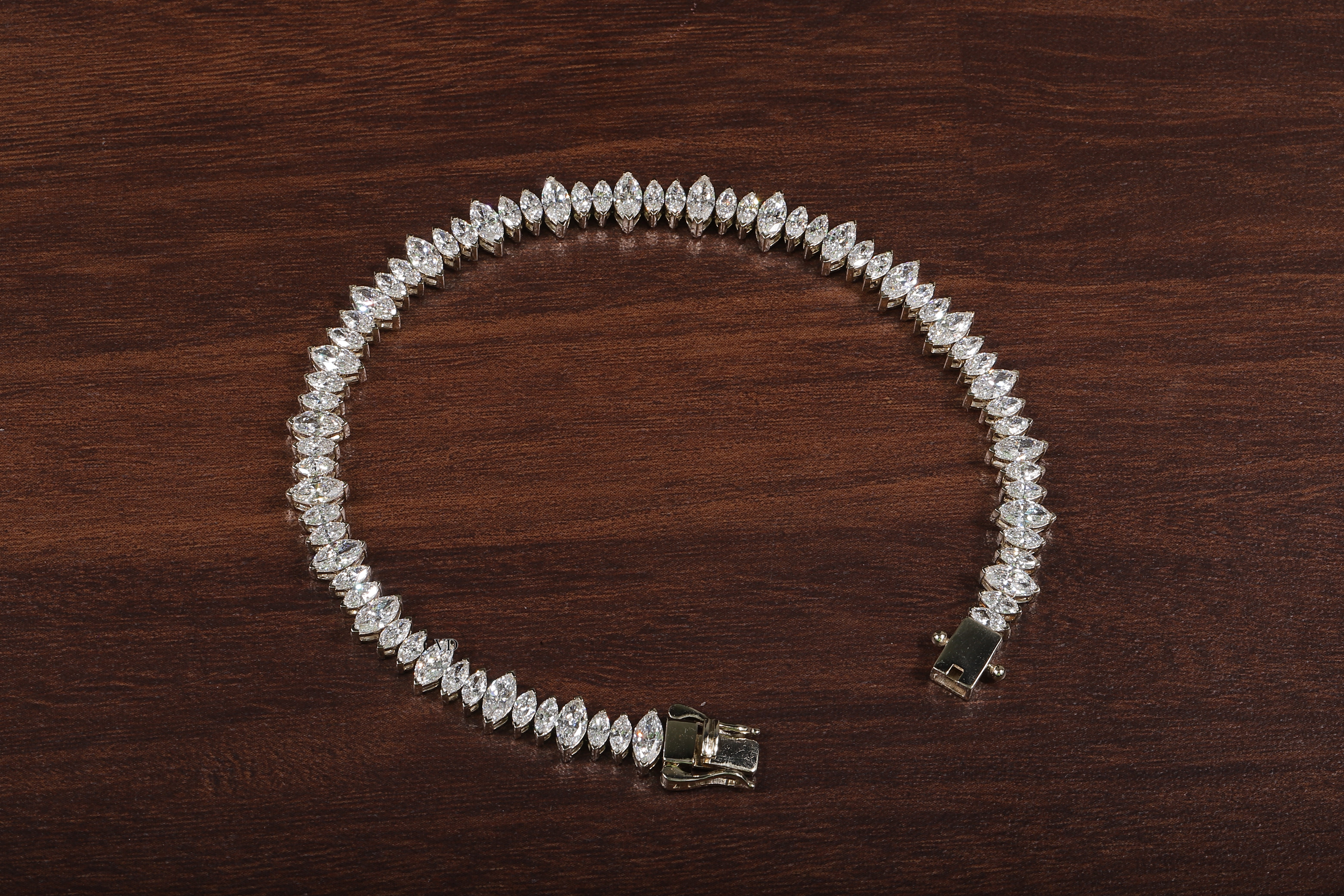 Marquise Diamond Tennis Bracelet, Marquise lab Grown diamond