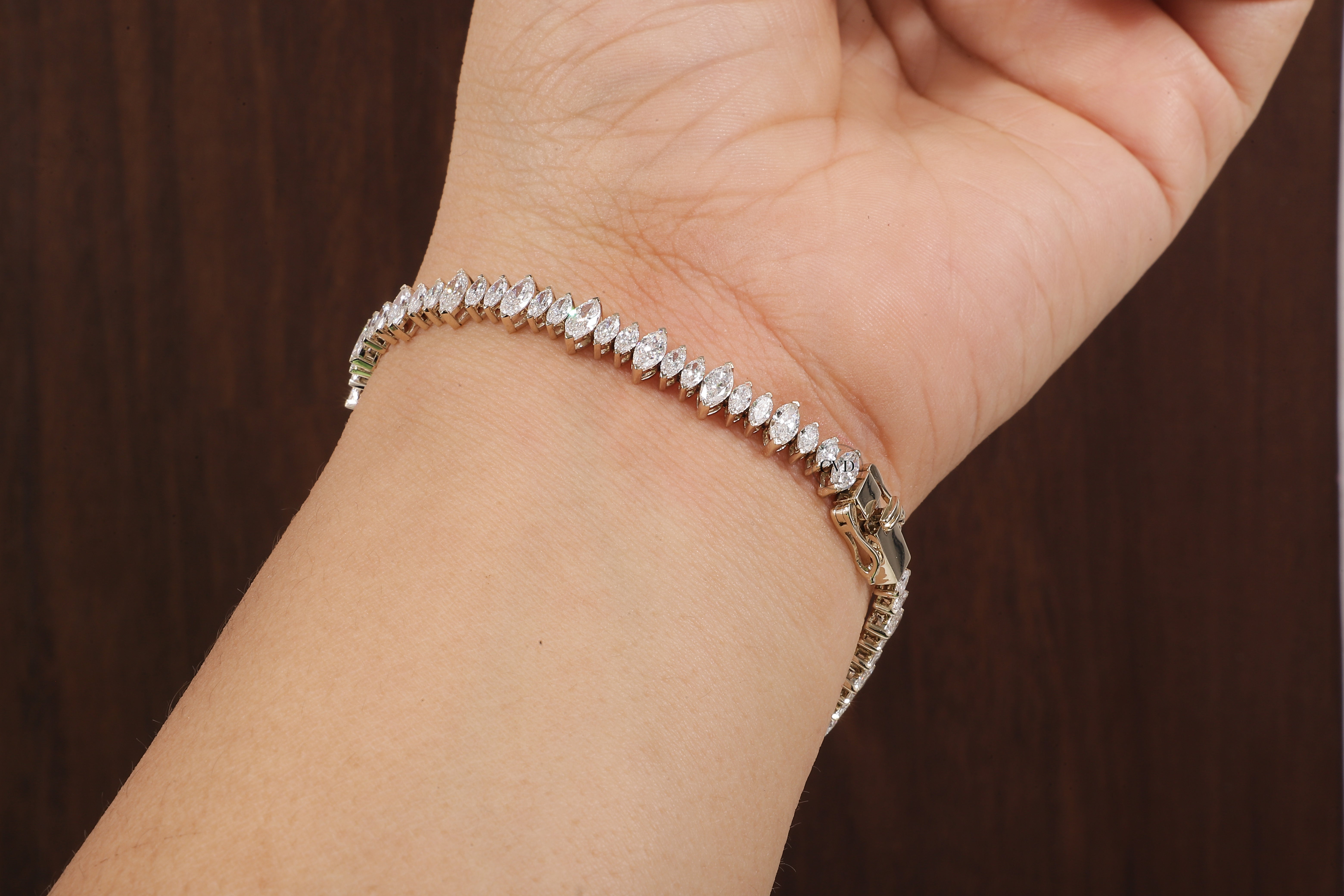 Marquise Diamond Tennis Bracelet, Marquise lab Grown diamond