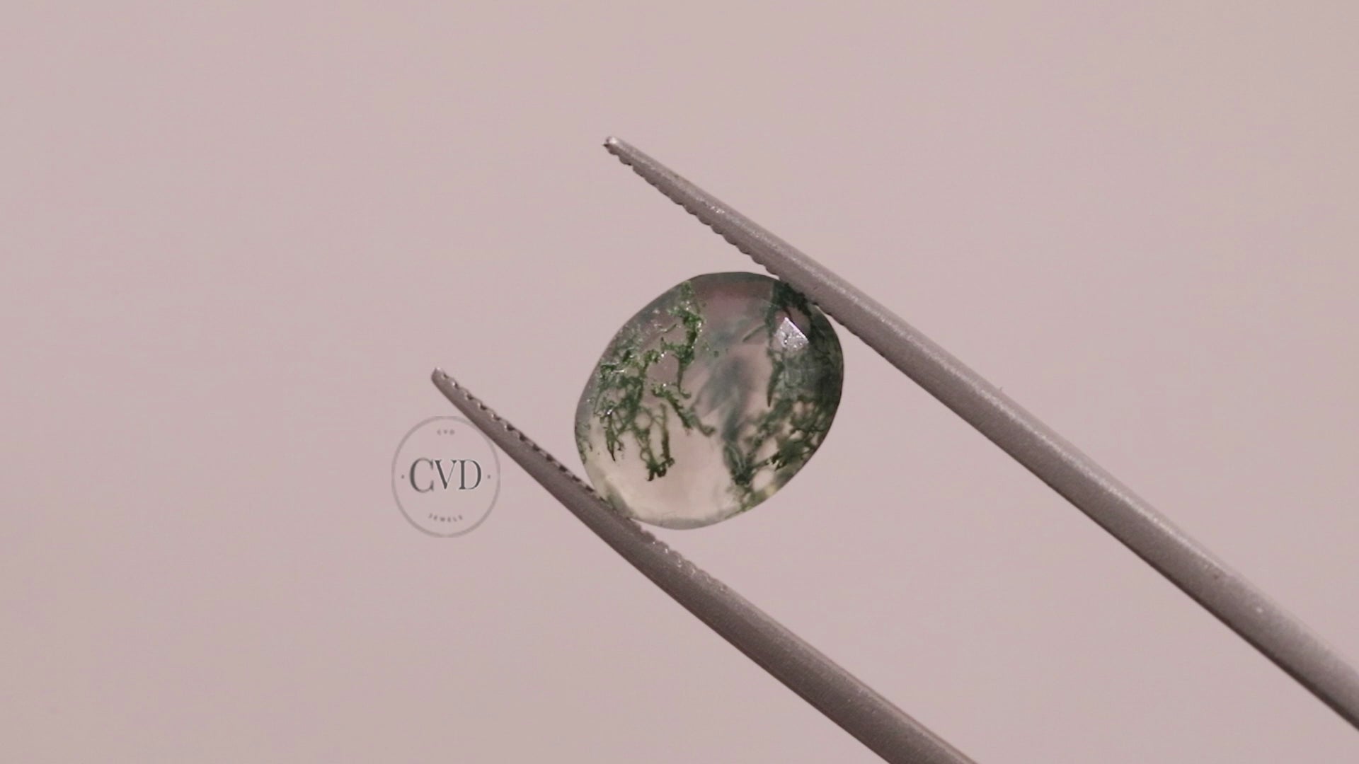 Natural Moss Agate Oval Loose Stone