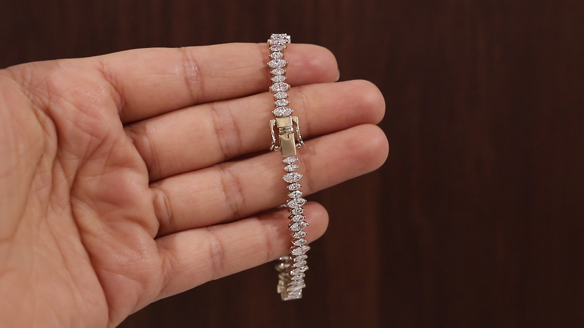 Marquise Diamond Tennis Bracelet, Marquise lab Grown diamond