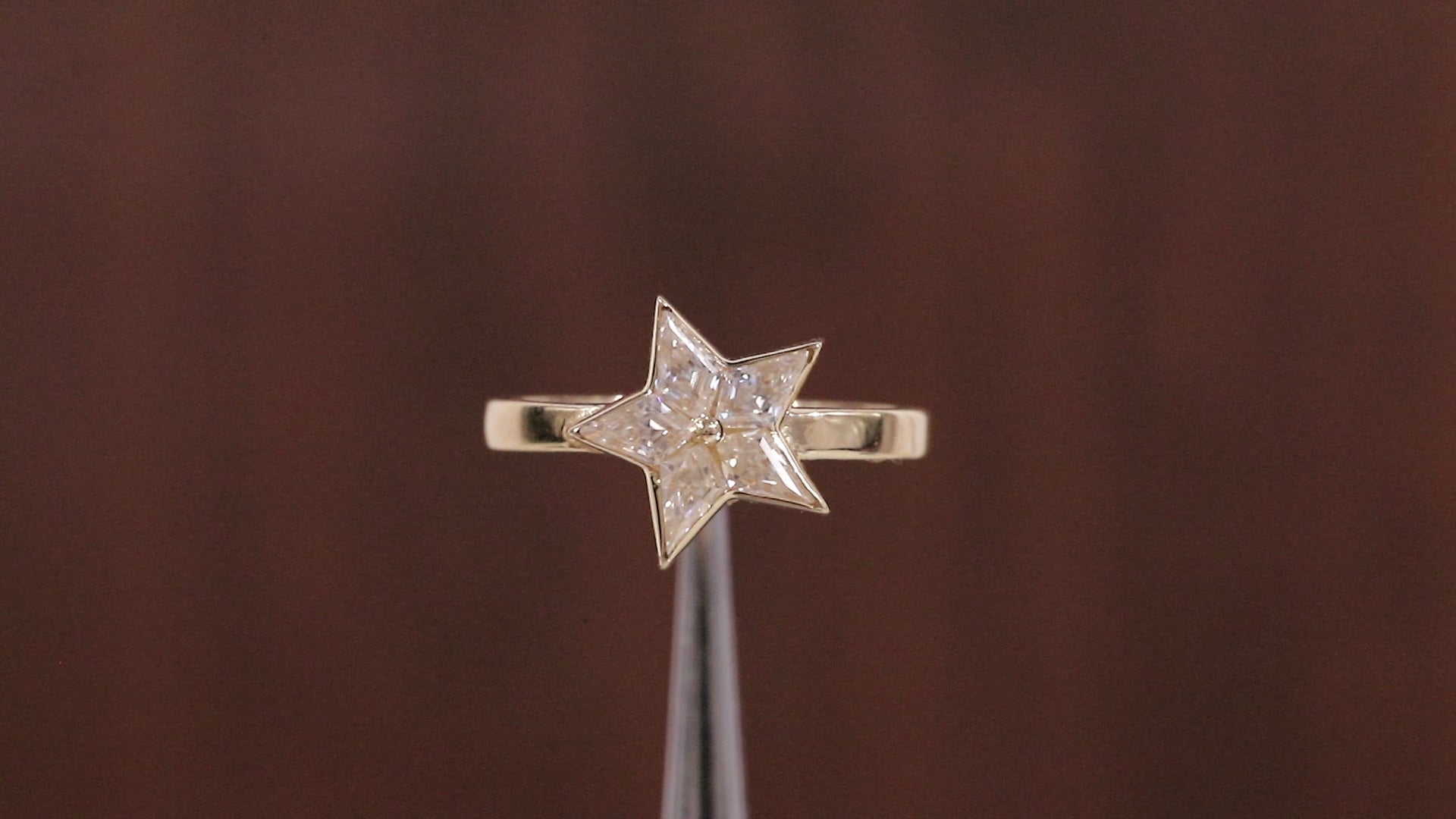 kite shaped moissanite bezel set engagement ring, unique kite moissanite wedding ring