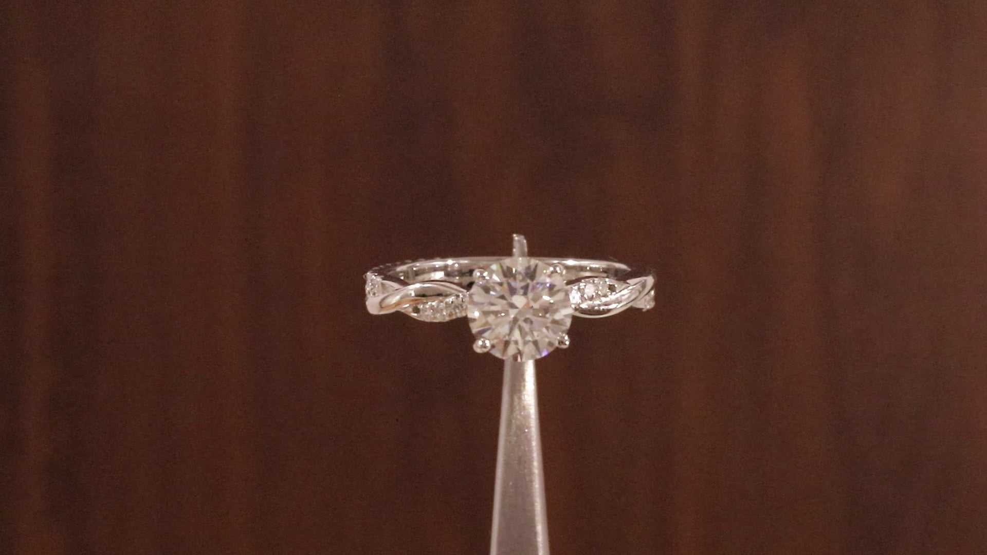 1.5 Carat Lab Grown Diamond, Twisted Engagement Ring, Vain Engagement Ring
