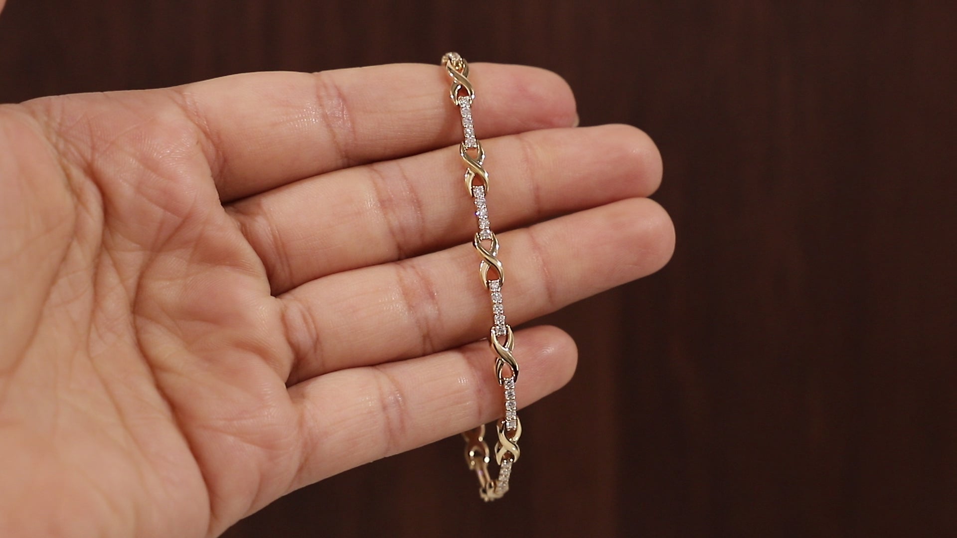 Round Diamond infinity Bracelet, Round Lab Grown Diamond