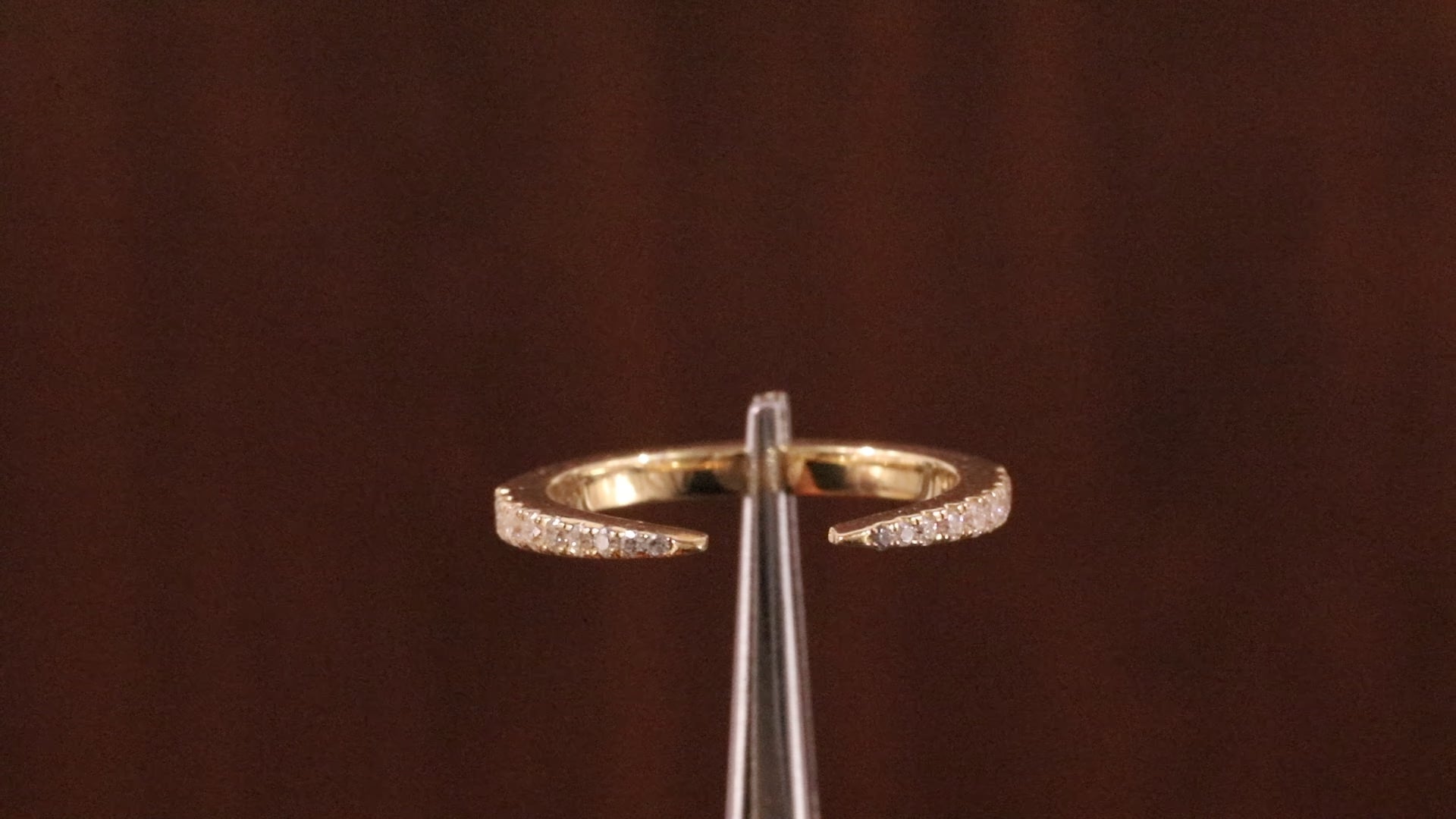 Open Wedding Ring for Engagement Lab Grown Diamond Ring Stackable Open Gap Ring