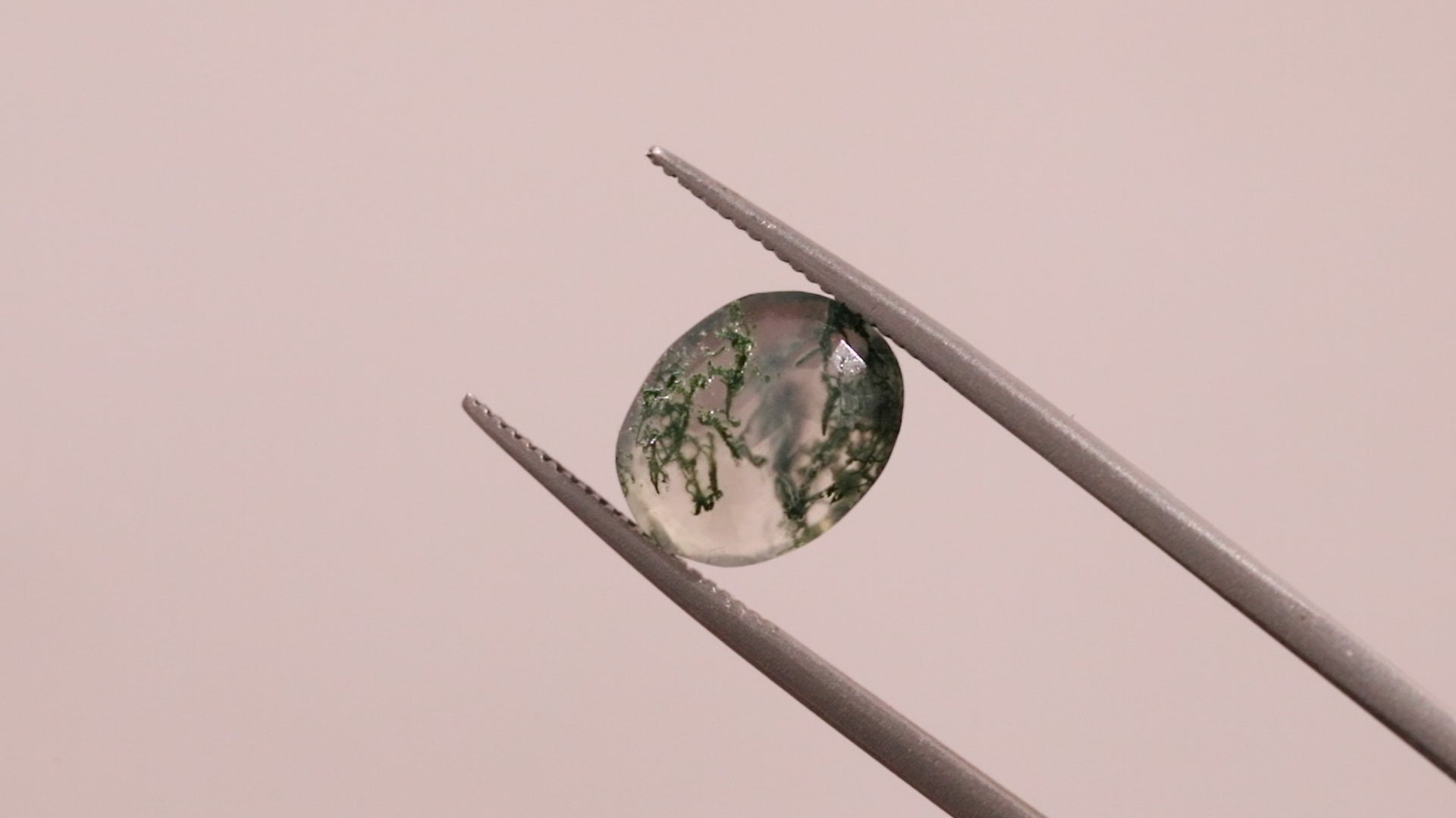 Natural Moss Agate Oval Loose Stone