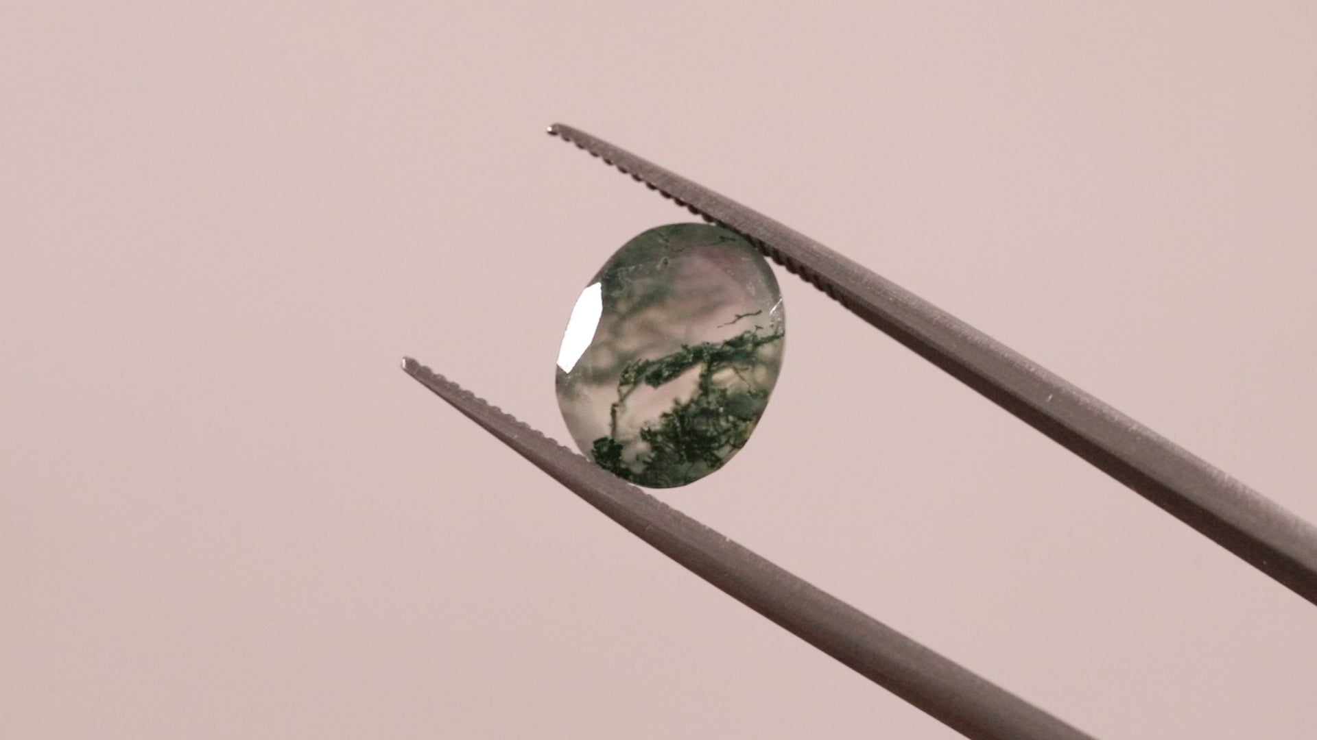 Natural Moss Agate Oval Loose Stone