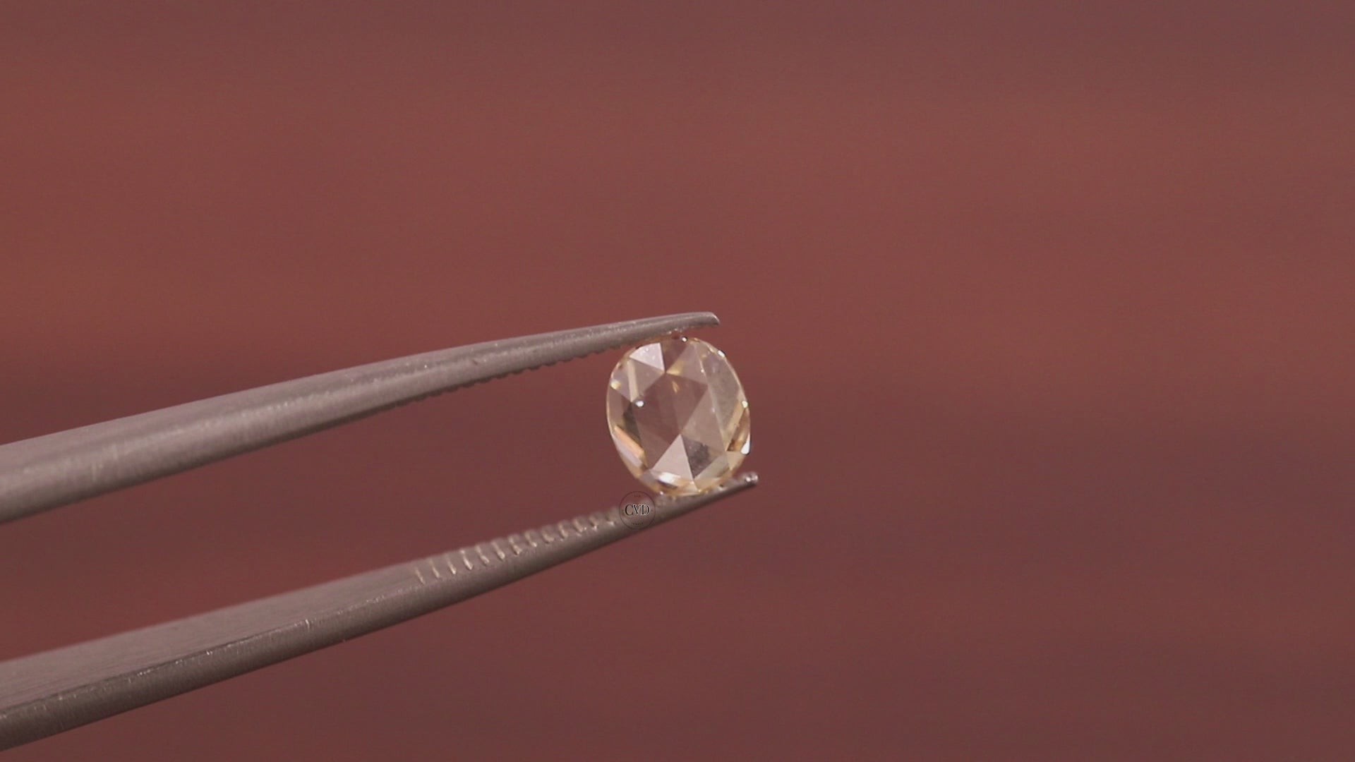 Oval Rose Cut Champagne Moissanite , 0.50 CT Oval Rose Cut Moissanite
